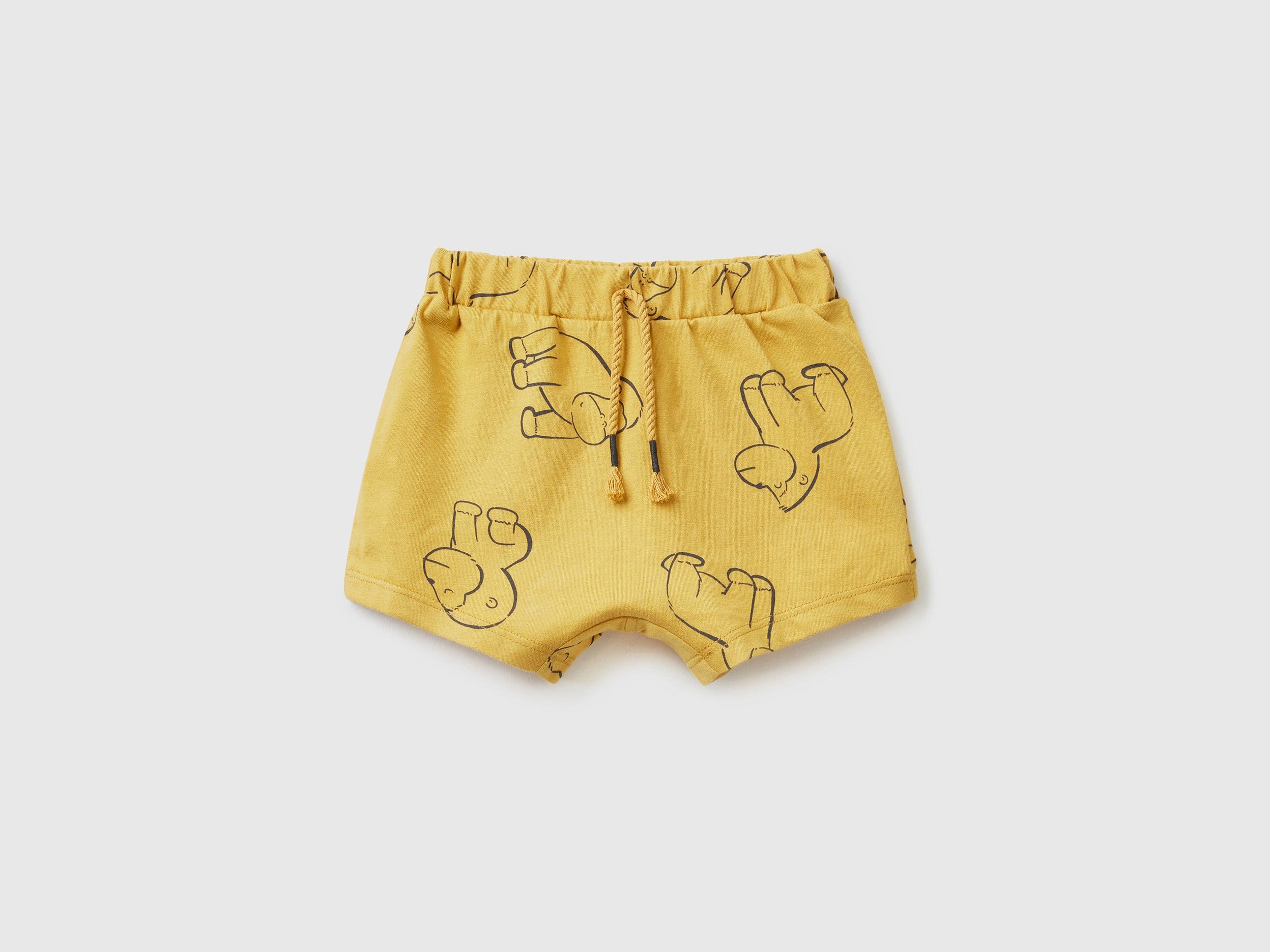 يونايتد كولورز اوف بينيتون شورت رضع مطبوع من القطن الخالص به رباط