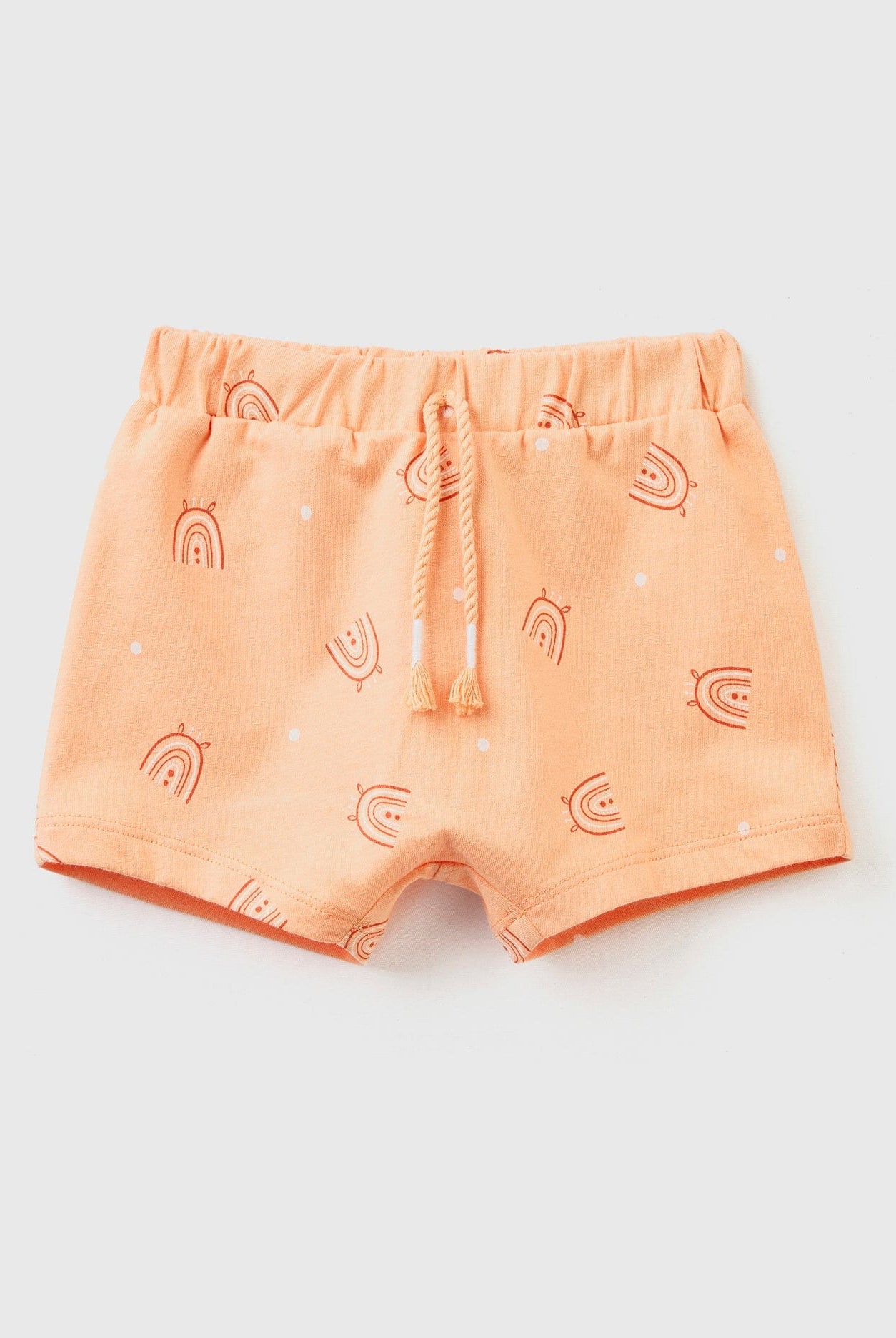 يونايتد كولورز اوف بينيتون شورت رضع مطبوع من القطن الخالص به رباط