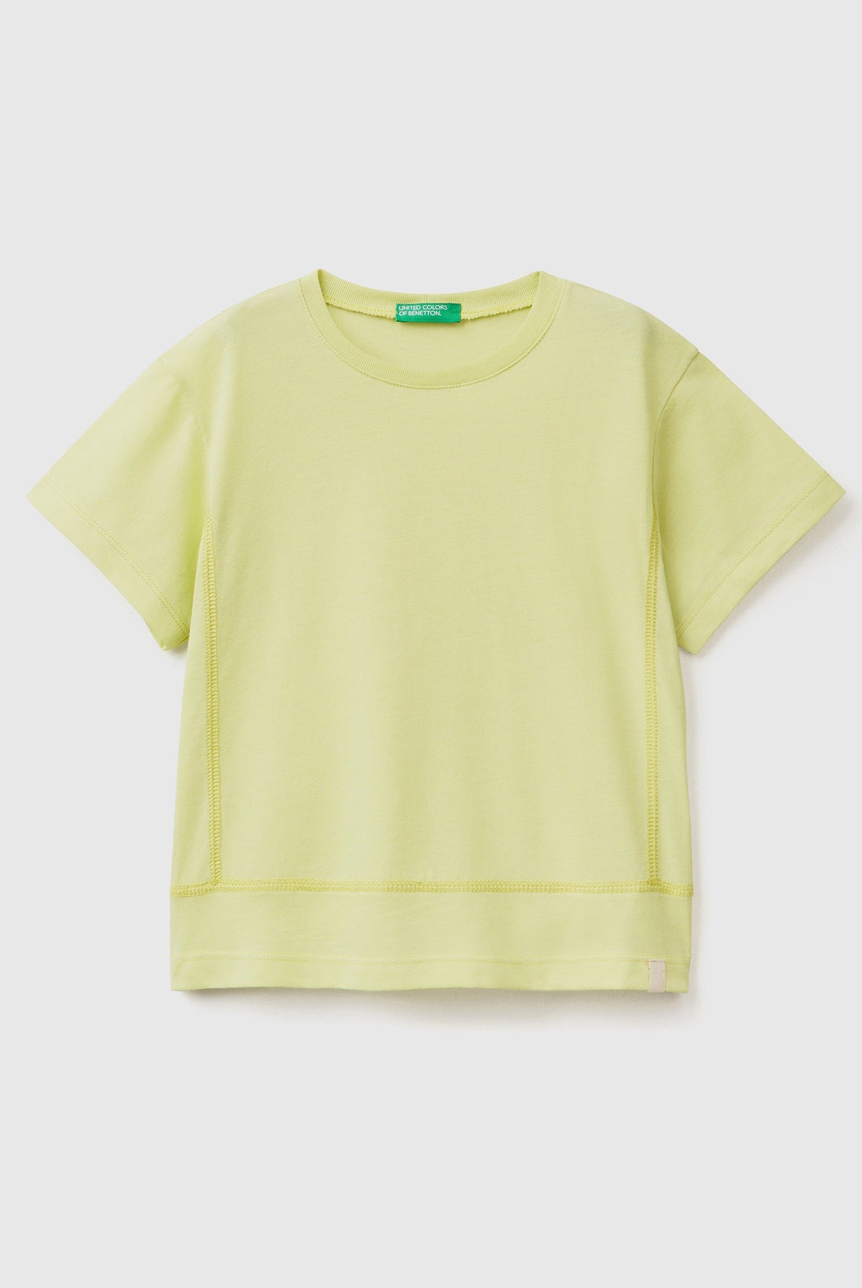 يونايتد كولورز اوف بينيتون تي شيرت من القماش المعاد تدويره نص كم أطفالي