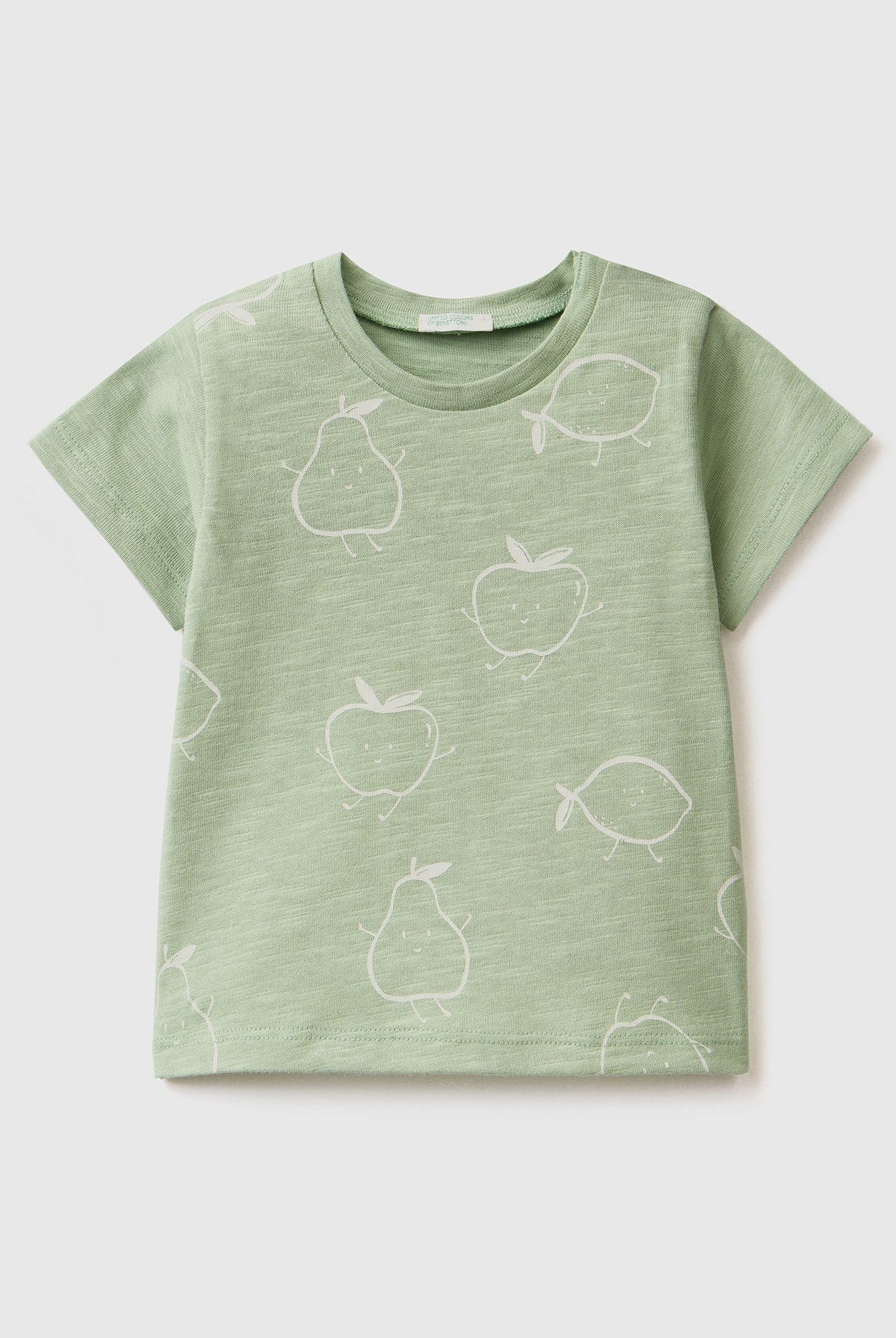 يونايتد كولورز اوف بينيتون تيشيرت بطبعة فواكه نص كم رضع أطفال