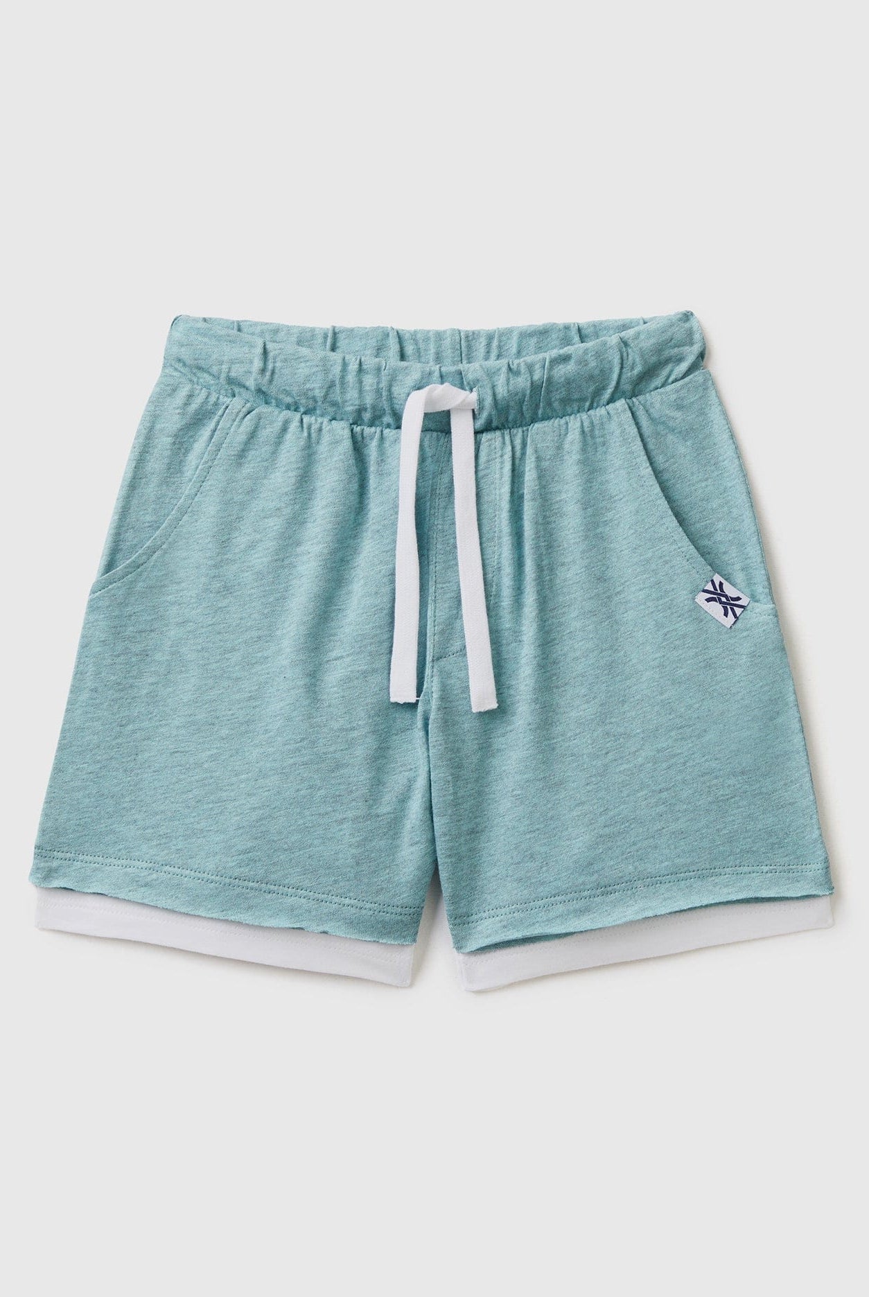 يونايتد كولورز اوف بينيتون شورت اطفالي قطن مارل مع رباط عالخصر