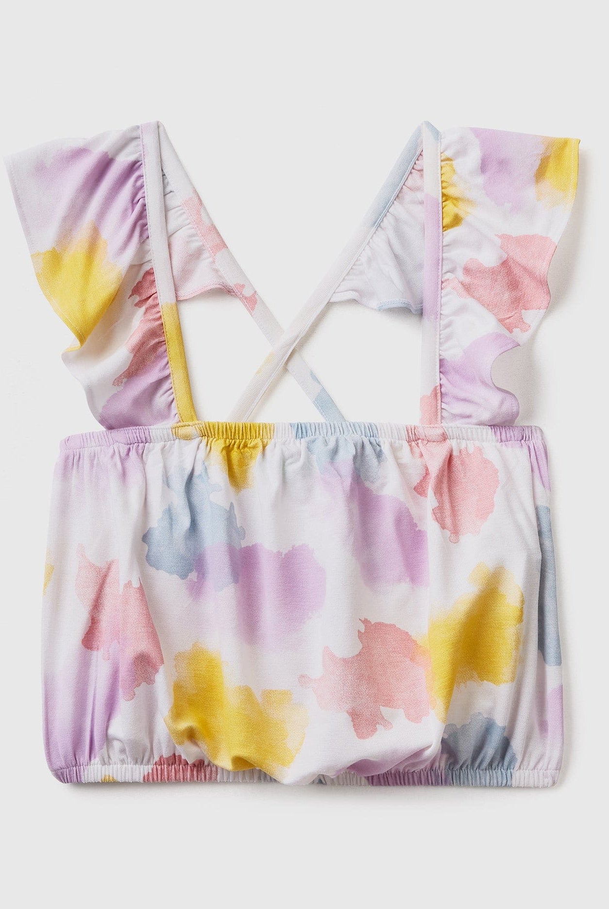 يونايتد كولورز اوف بينيتون توب حمالات بكشكش مصبوغ أطفالي