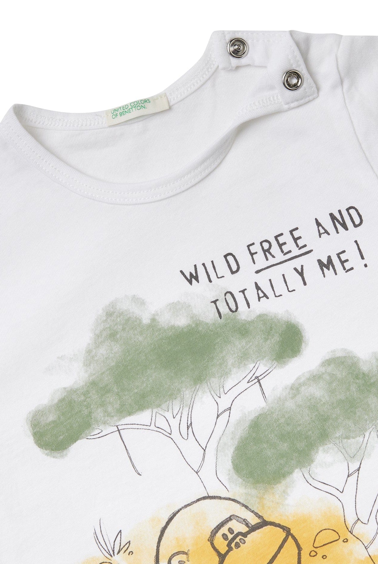 يونايتد كولورز اوف بينيتون تيشيرت بطبعة قطنية نص كم رضع أطفال