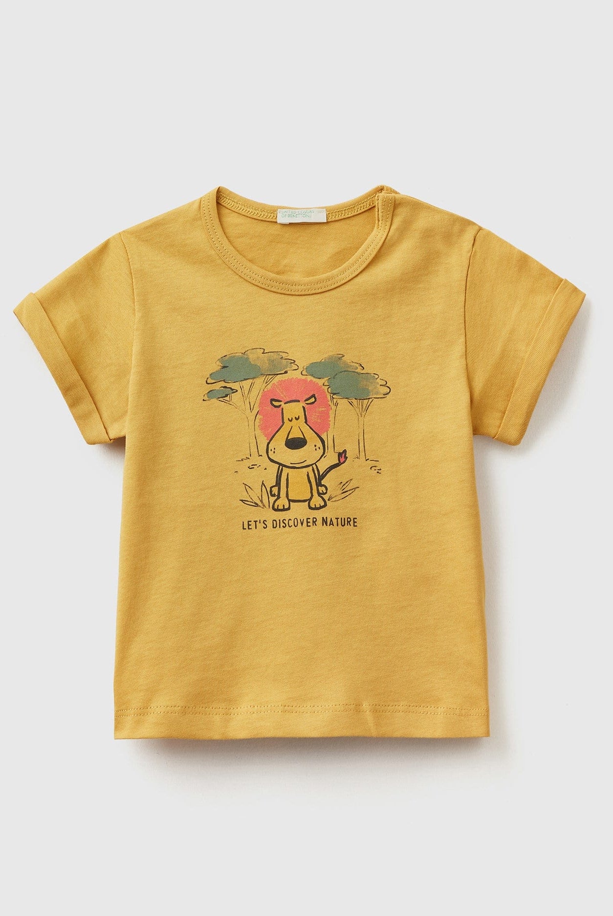 يونايتد كولورز اوف بينيتون تيشيرت بطبعة قطنية نص كم رضع أطفال