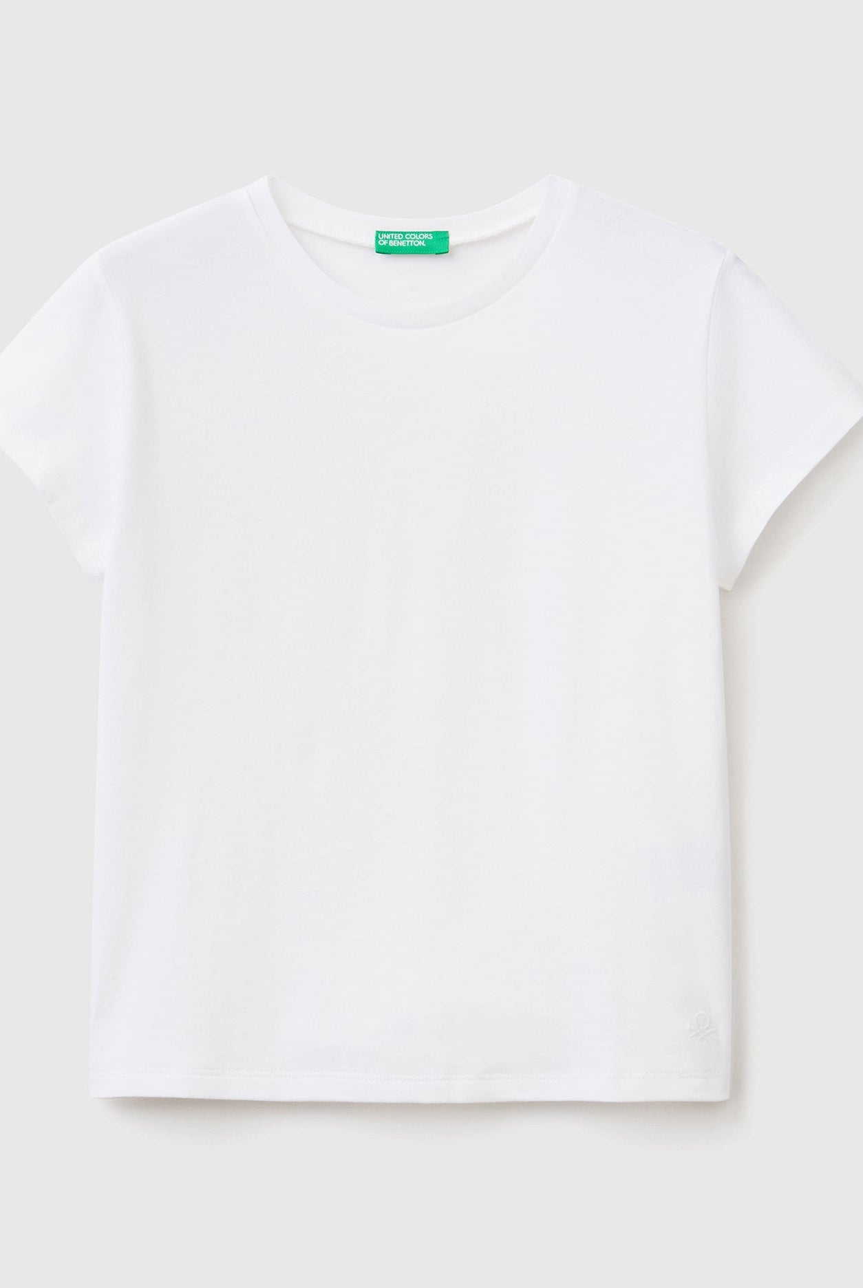 يونايتد كولورز اوف بينيتون تيشيرت قطن سادة نص كم أطفالي
