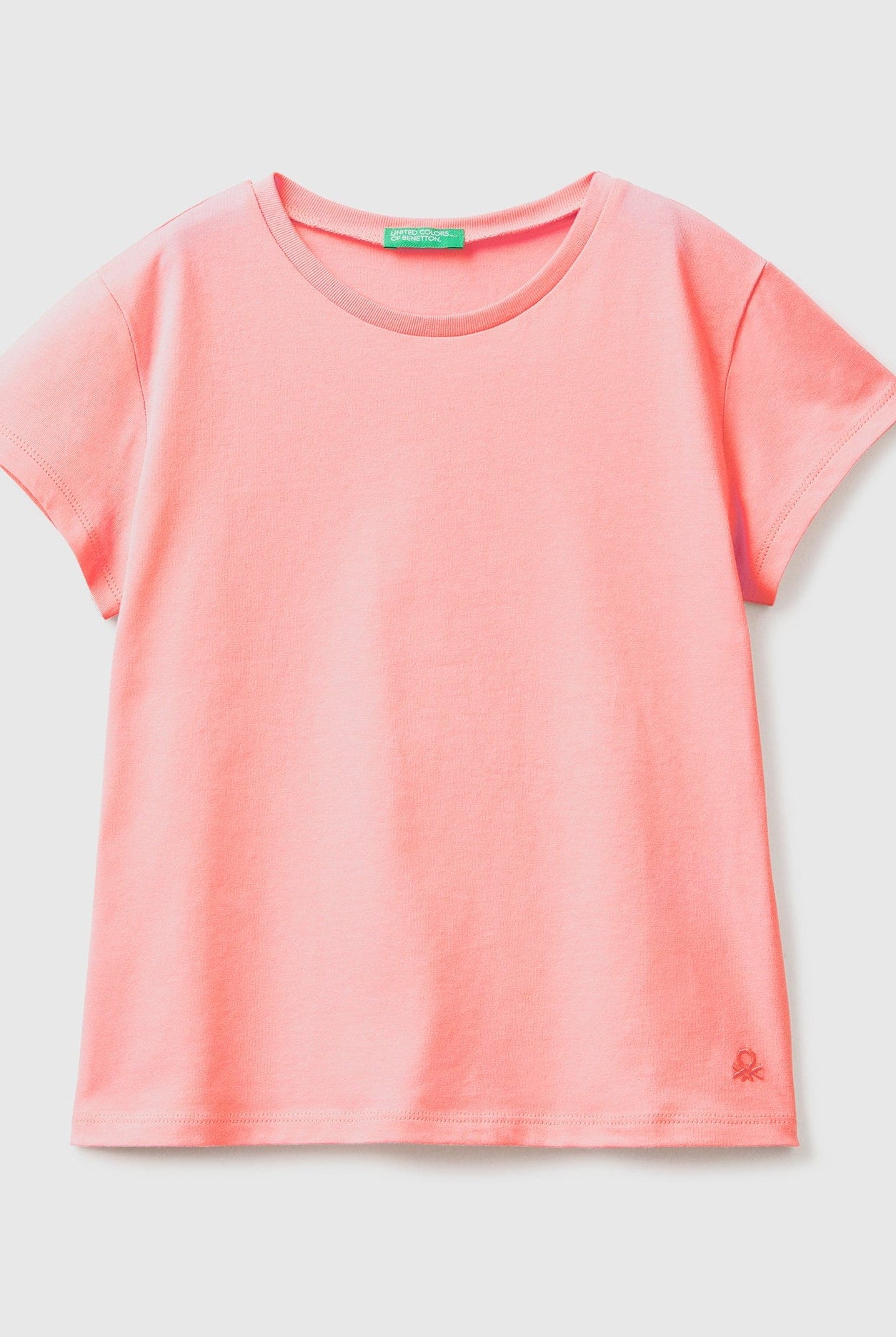 يونايتد كولورز اوف بينيتون تيشيرت قطن سادة نص كم أطفالي