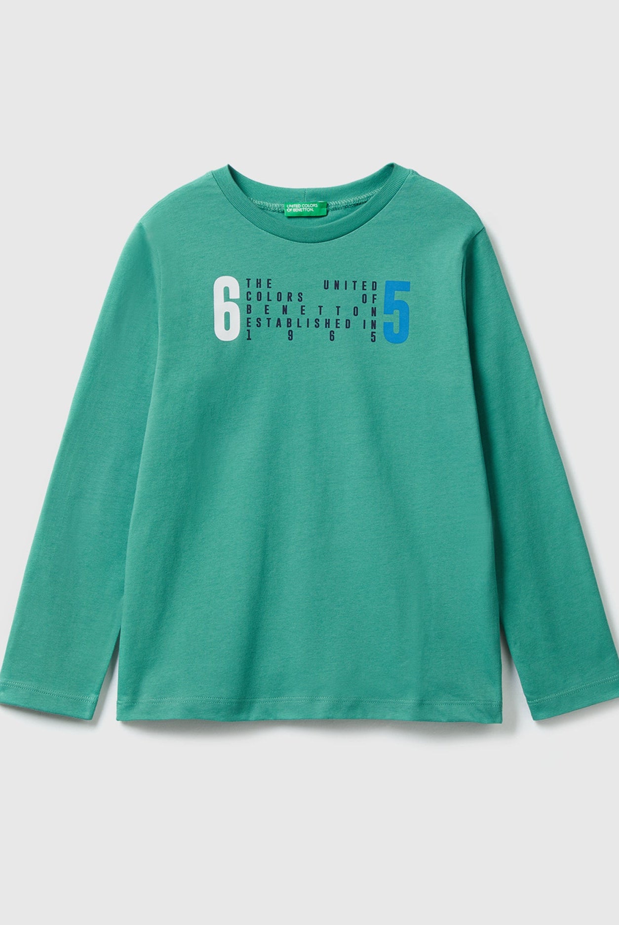يونايتد كولورز اوف بينيتون تيشيرت قطن عضوي بأكمام طويلة أطفالي