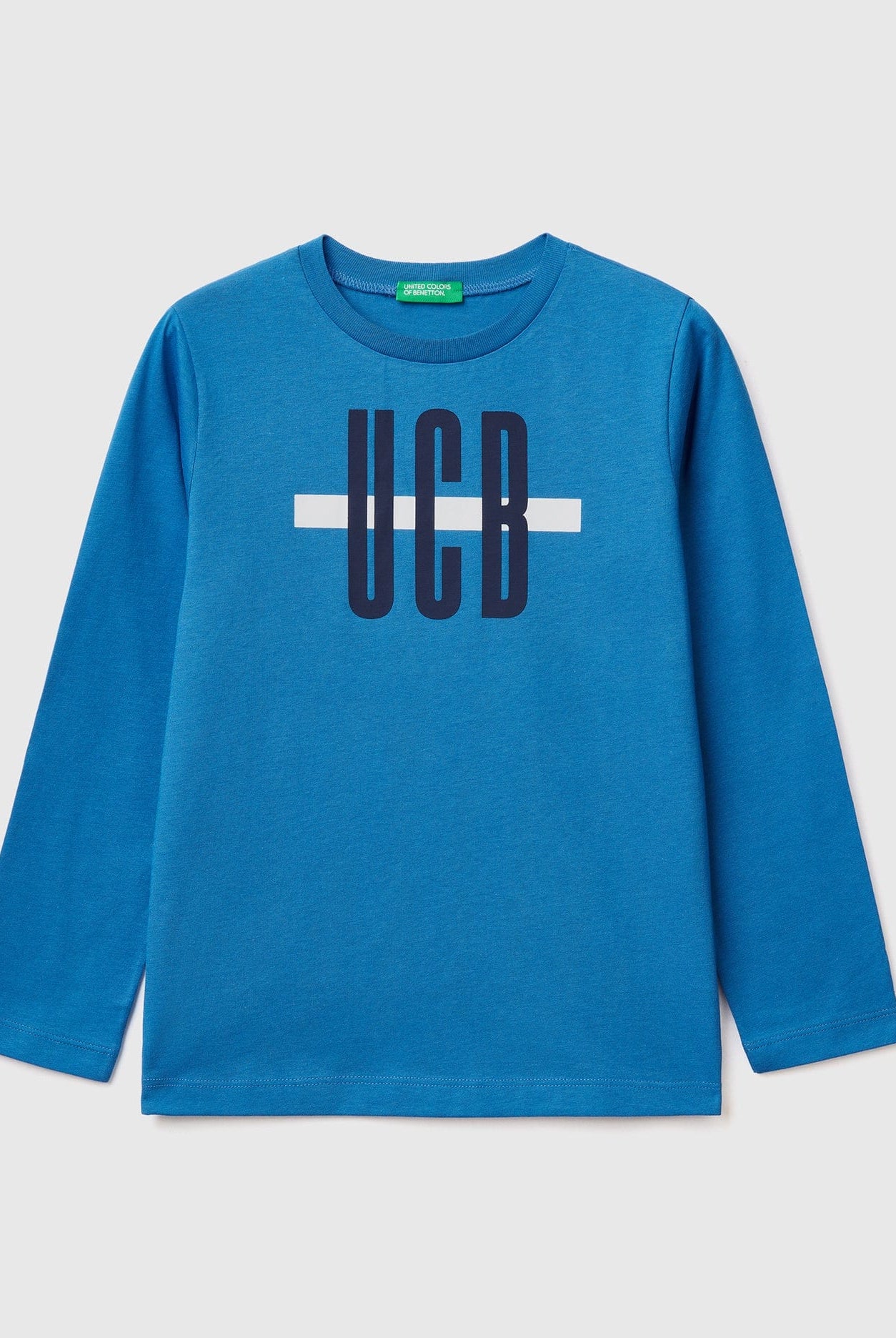 يونايتد كولورز اوف بينيتون تيشيرت قطن عضوي بأكمام طويلة أطفالي