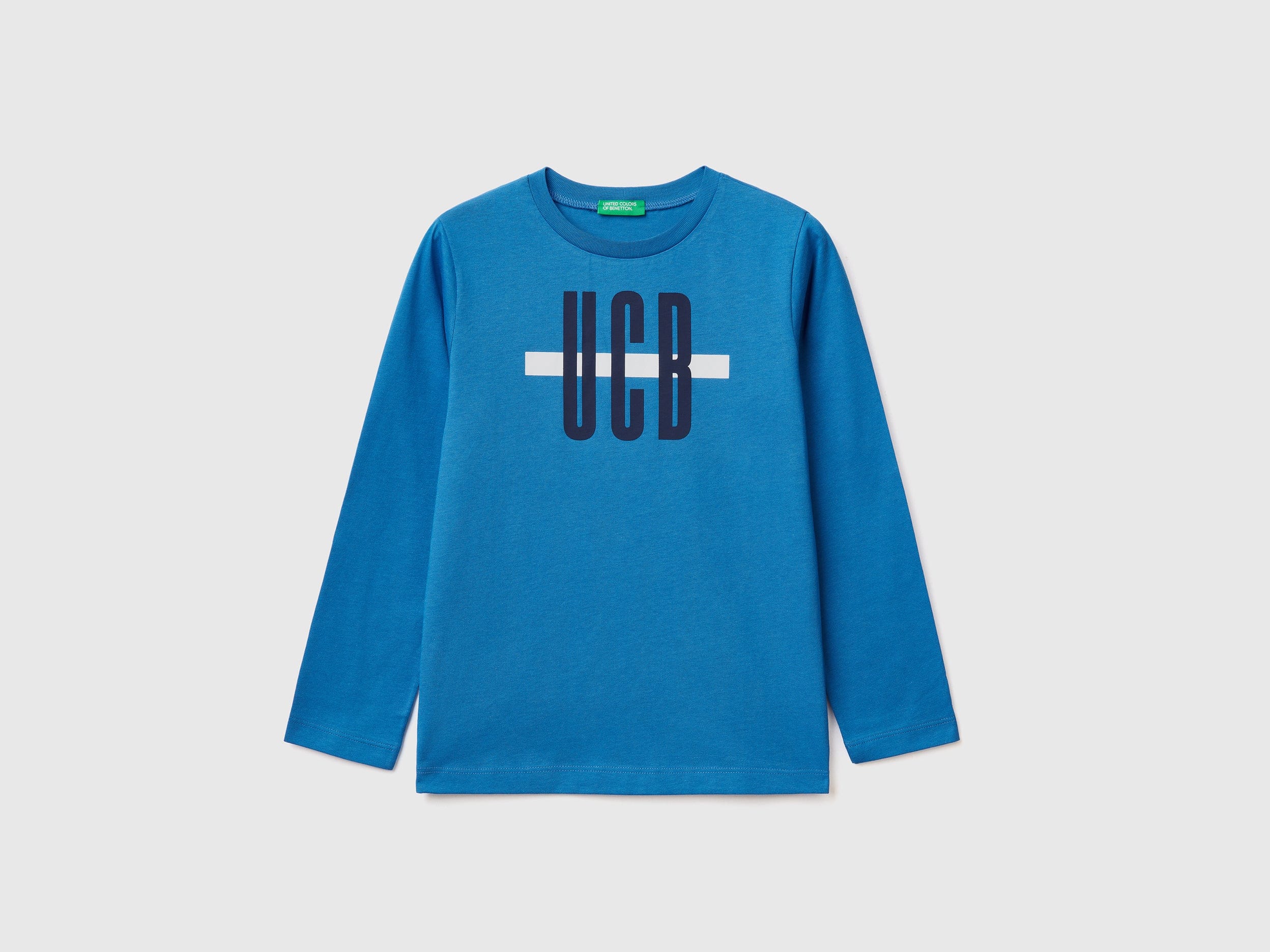 يونايتد كولورز اوف بينيتون تيشيرت قطن عضوي بأكمام طويلة أطفالي