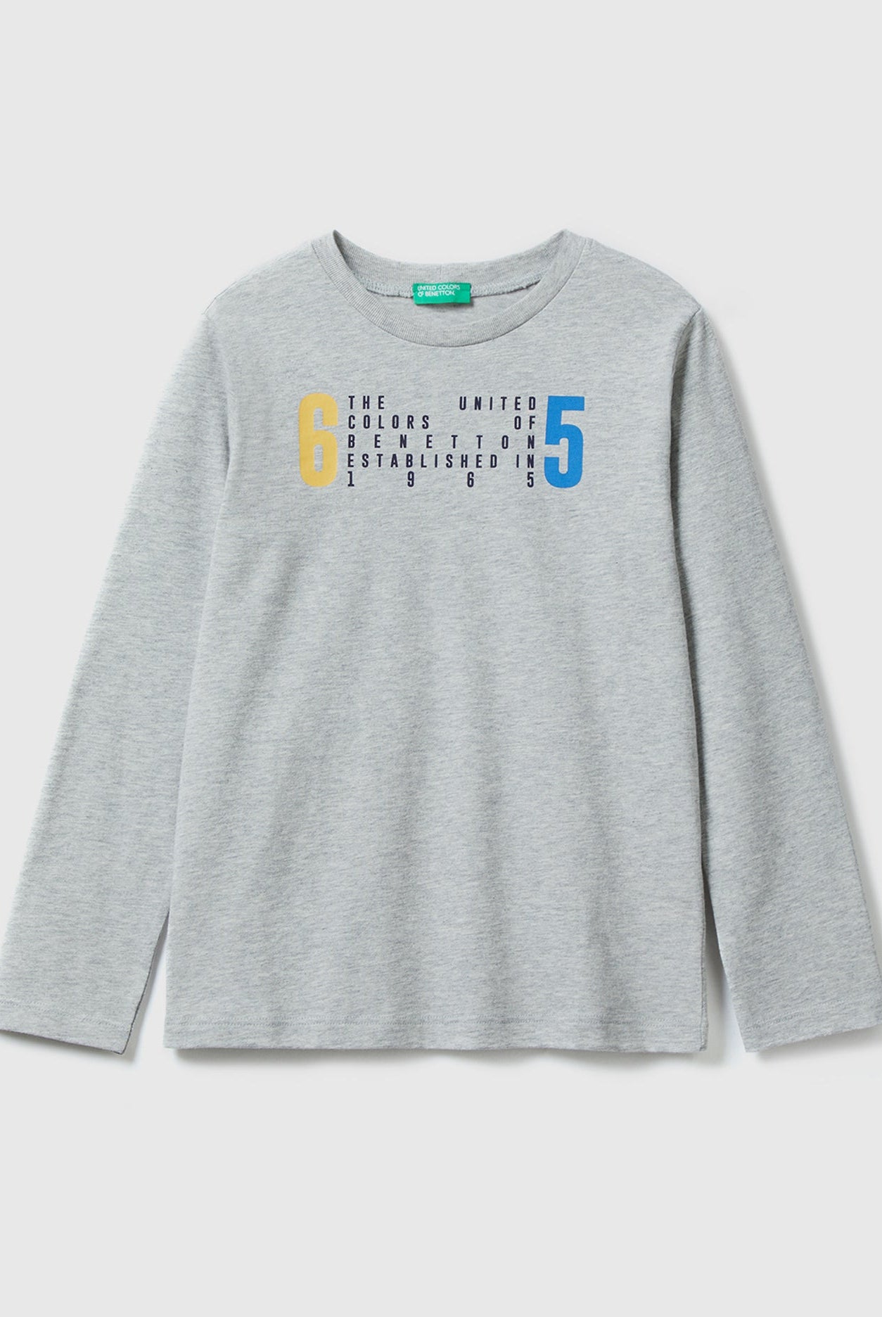 يونايتد كولورز اوف بينيتون تيشيرت قطن عضوي بأكمام طويلة أطفالي