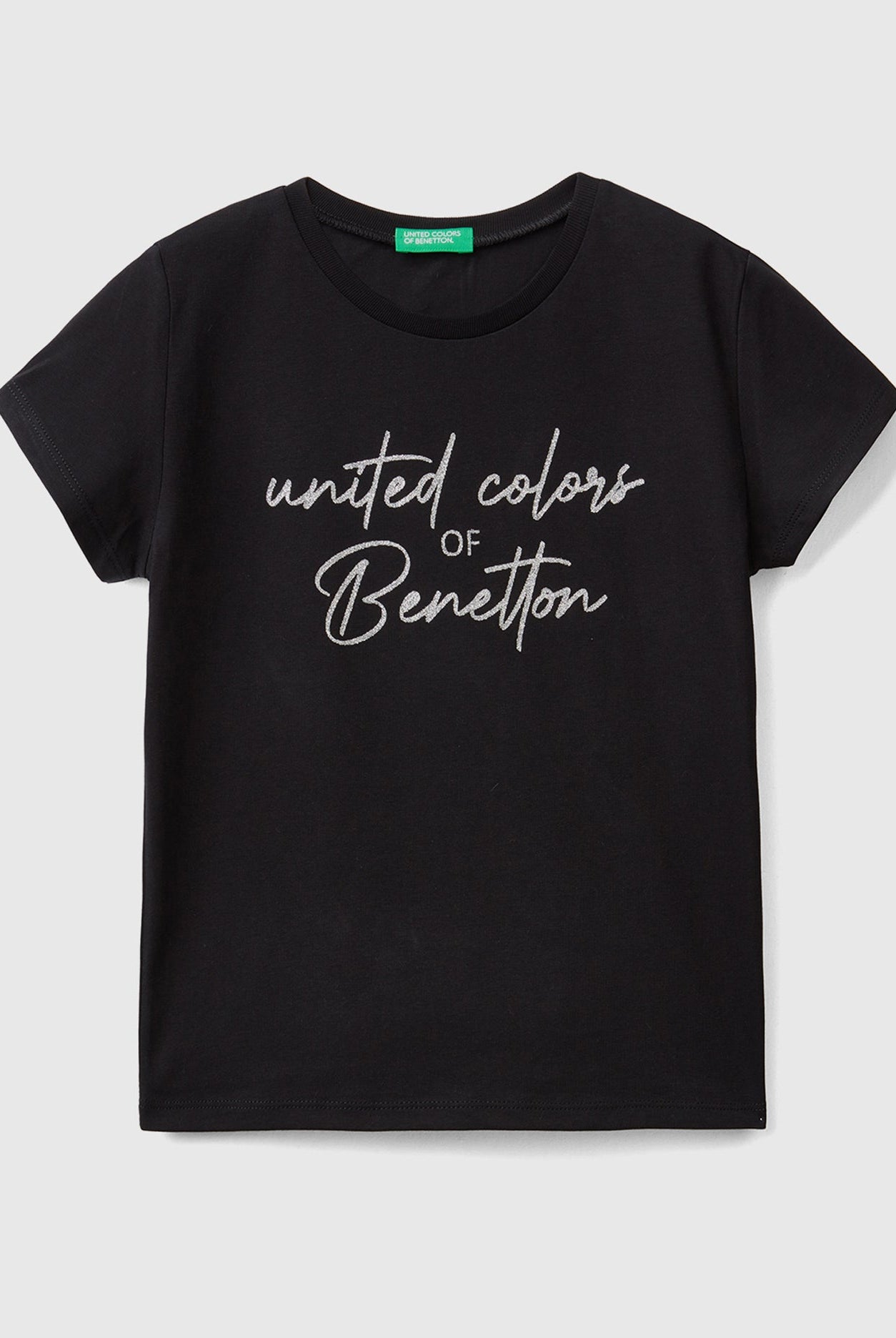 يونايتد كولورز اوف بينيتون تيشيرت بشعار لامع من القطن العضوي أطفالي