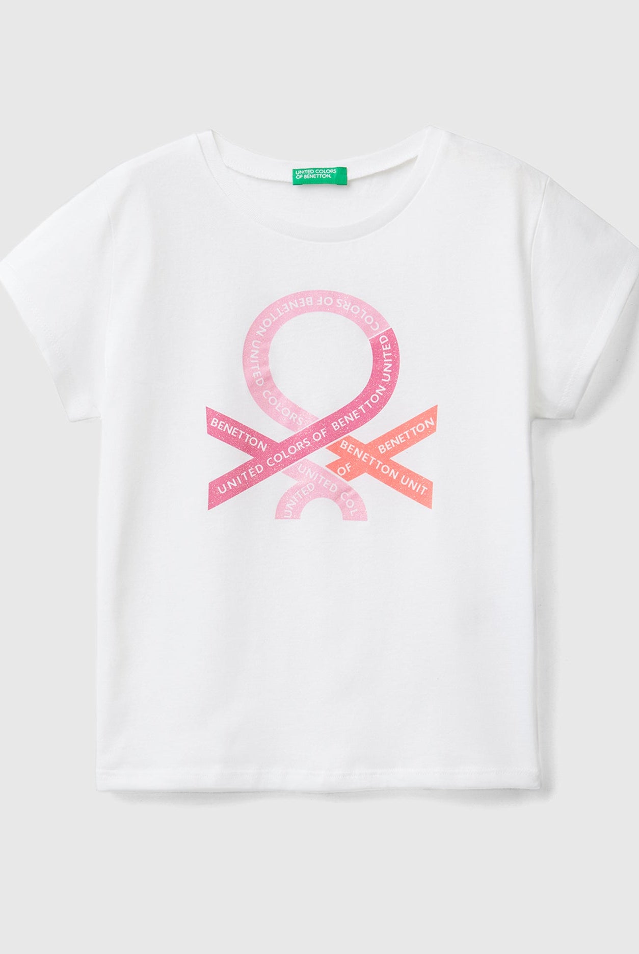 يونايتد كولورز اوف بينيتون تيشيرت بشعار لامع من القطن العضوي أطفالي