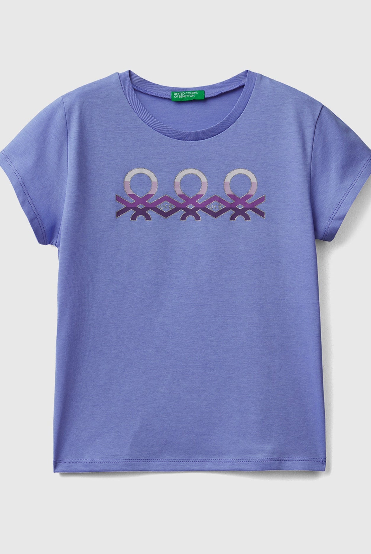يونايتد كولورز اوف بينيتون تيشيرت بشعار لامع من القطن العضوي أطفالي