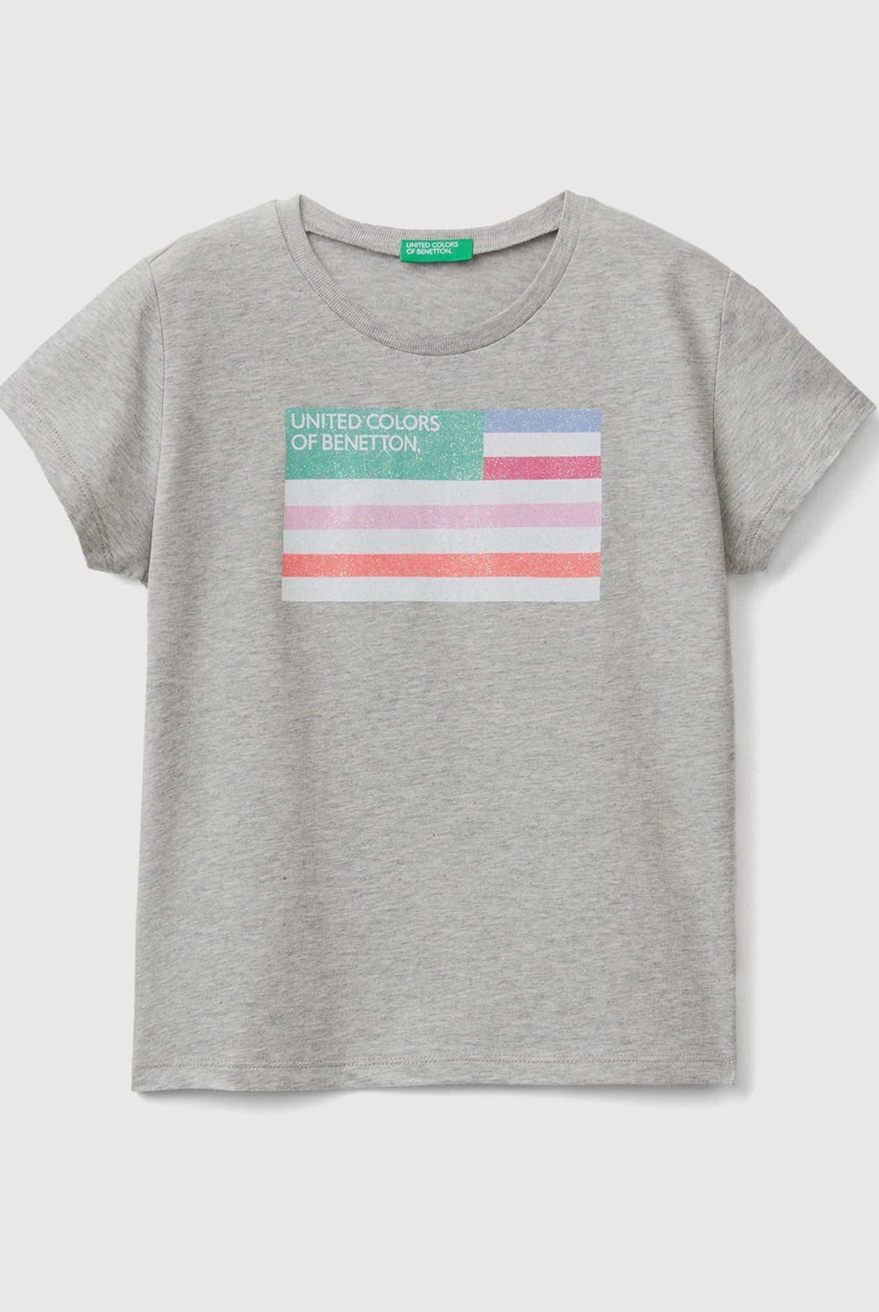 يونايتد كولورز اوف بينيتون تيشيرت بشعار لامع من القطن العضوي أطفالي