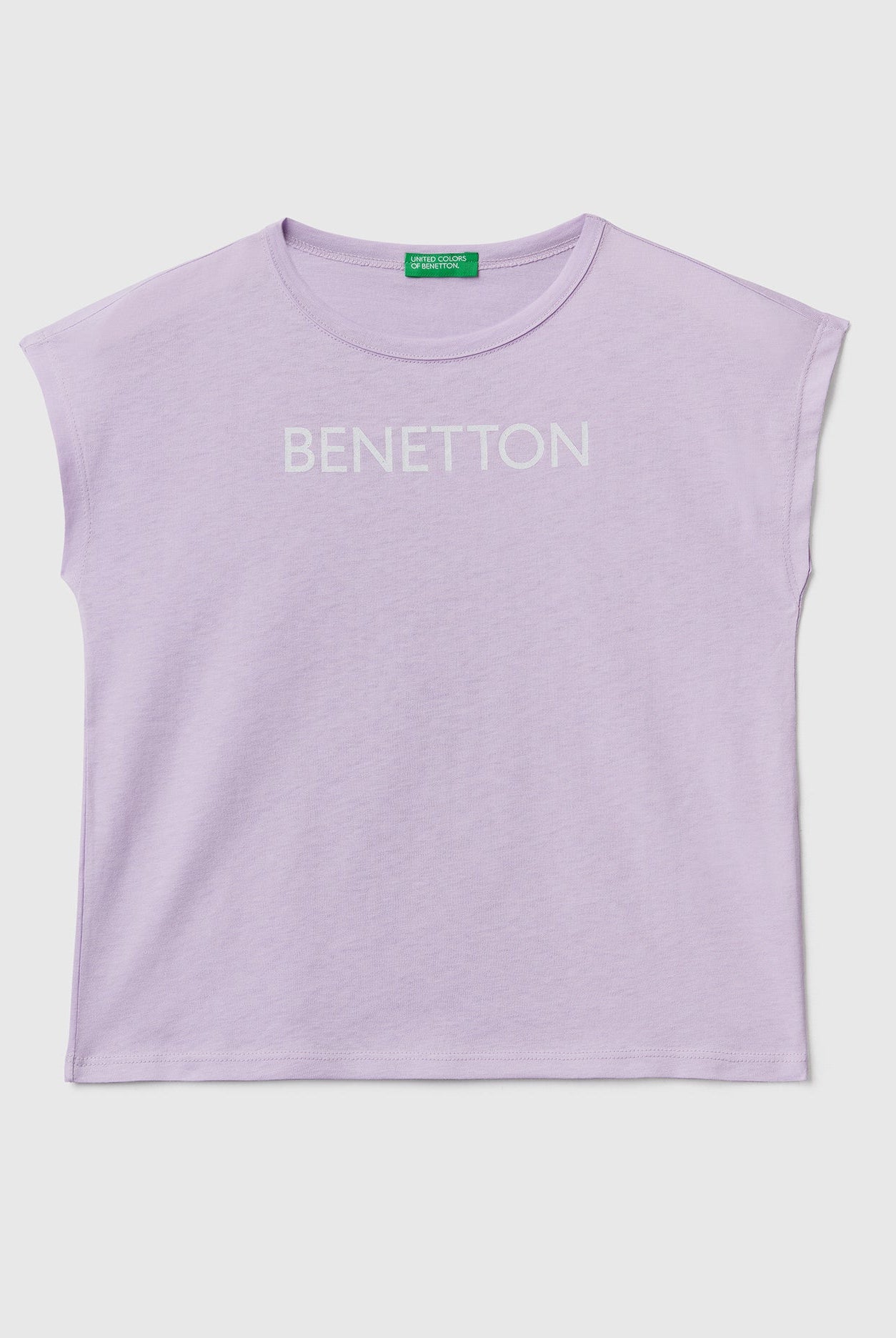 يونايتد كولورز اوف بينيتون تيشيرت بشعار مطبوع بالجليتر أطفالي