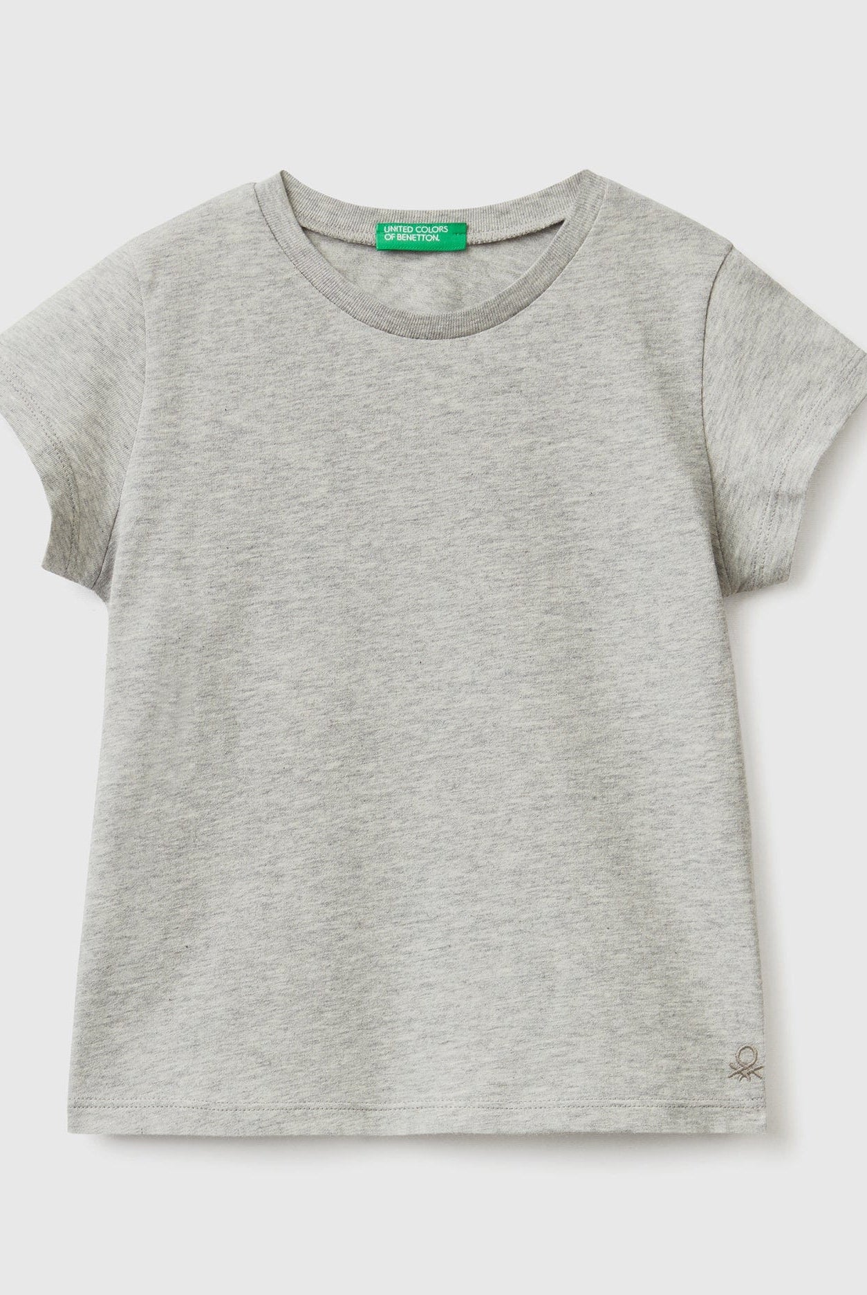 يونايتد كولورز اوف بينيتون تيشيرت قطن عضوي 100% سادة نص كم بناتي