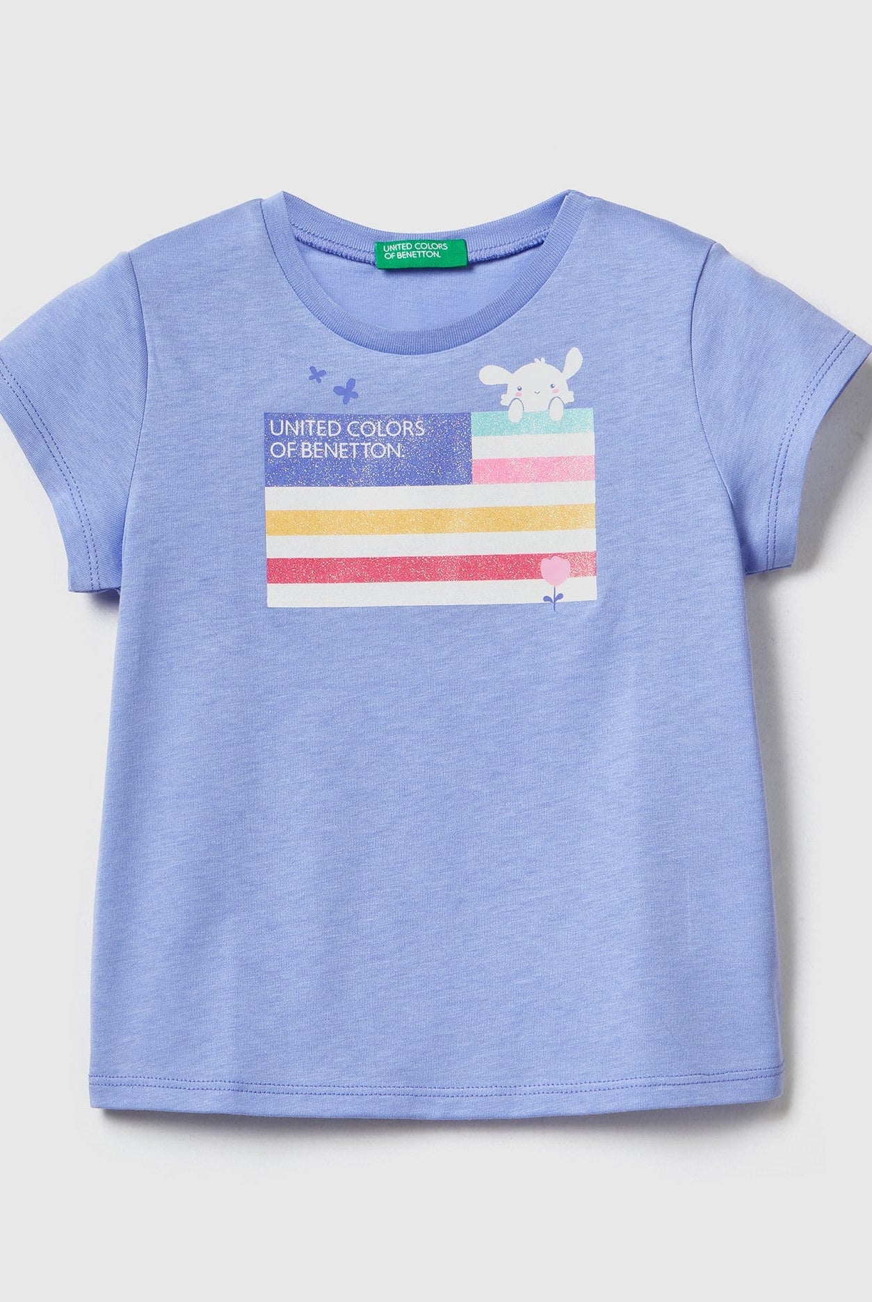 يونايتد كولورز اوف بينيتون تيشيرت قطن عضوي بطبعة بناتي
