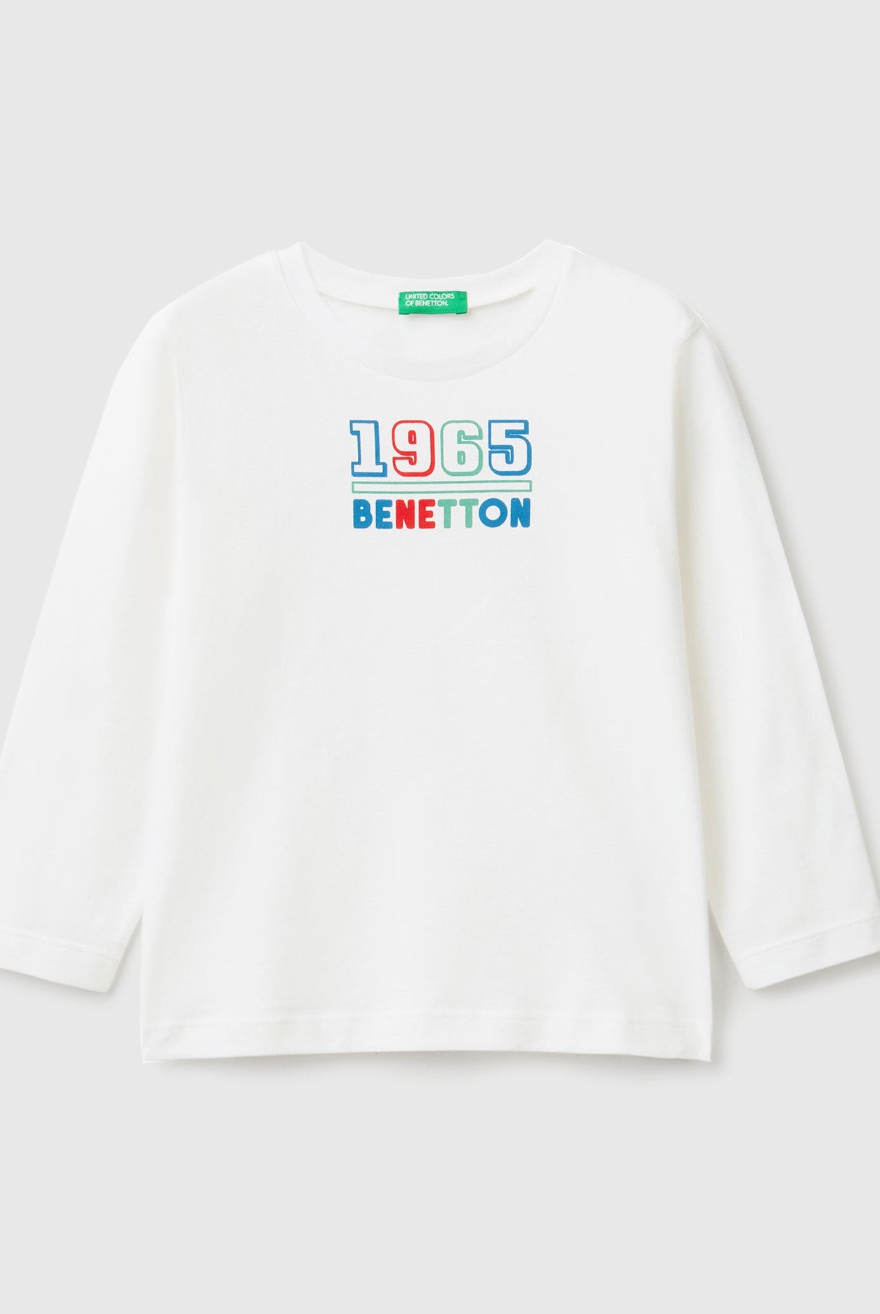 يونايتد كولورز اوف بينيتون تيشيرت اطفالي قطن عضوي بأكمام طويلة