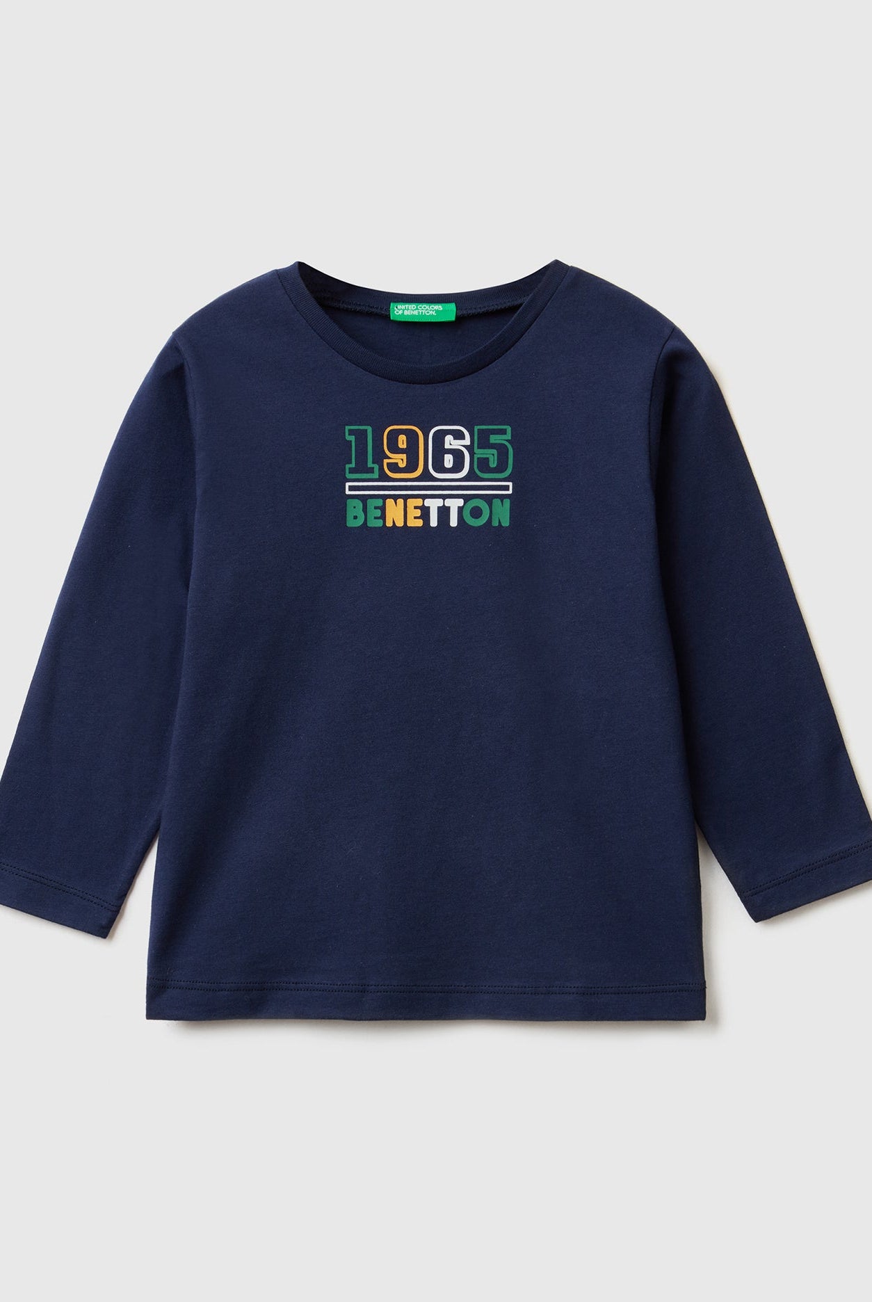 يونايتد كولورز اوف بينيتون تيشيرت اطفالي قطن عضوي بأكمام طويلة