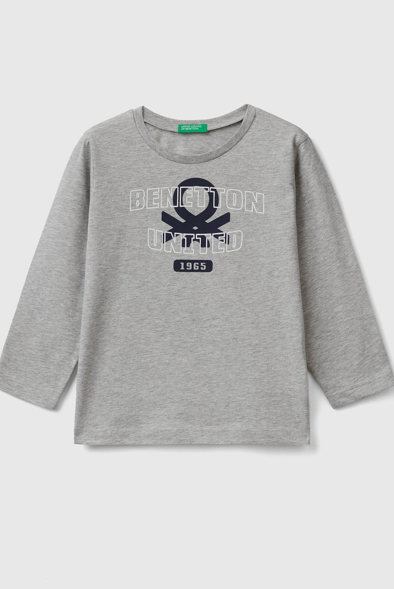 يونايتد كولورز اوف بينيتون تيشيرت اطفالي قطن عضوي بأكمام طويلة