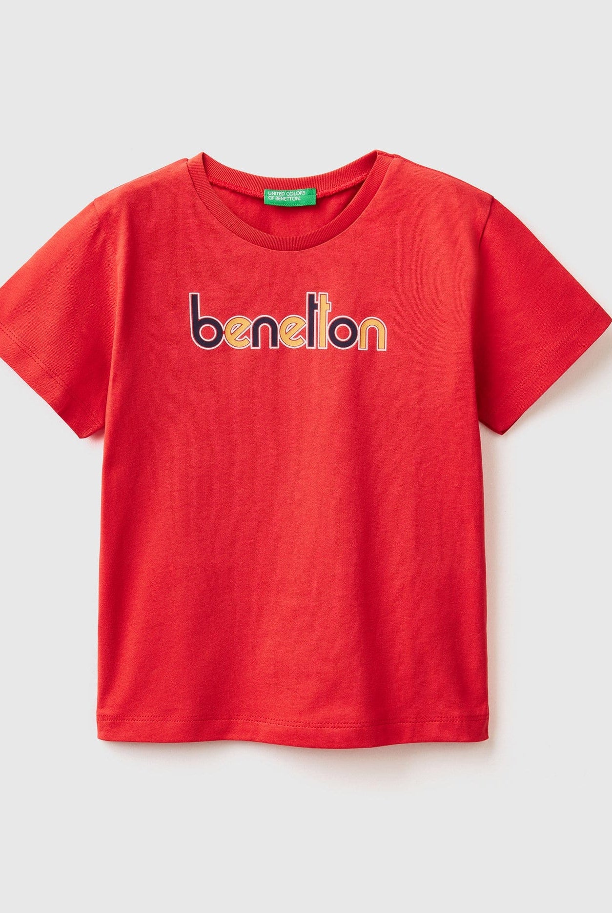يونايتد كولورز اوف بينيتون تيشيرت بطباعة من القطن العضوي 100% أطفالي