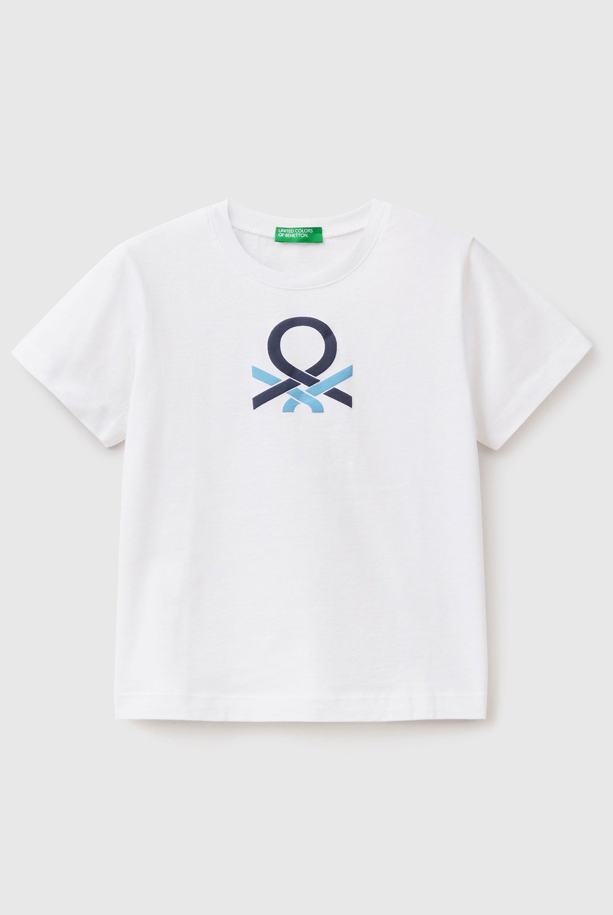 يونايتد كولورز اوف بينيتون تي شيرت بشعار من القطن العضوي بنسبة 100% بشعار أطفالي