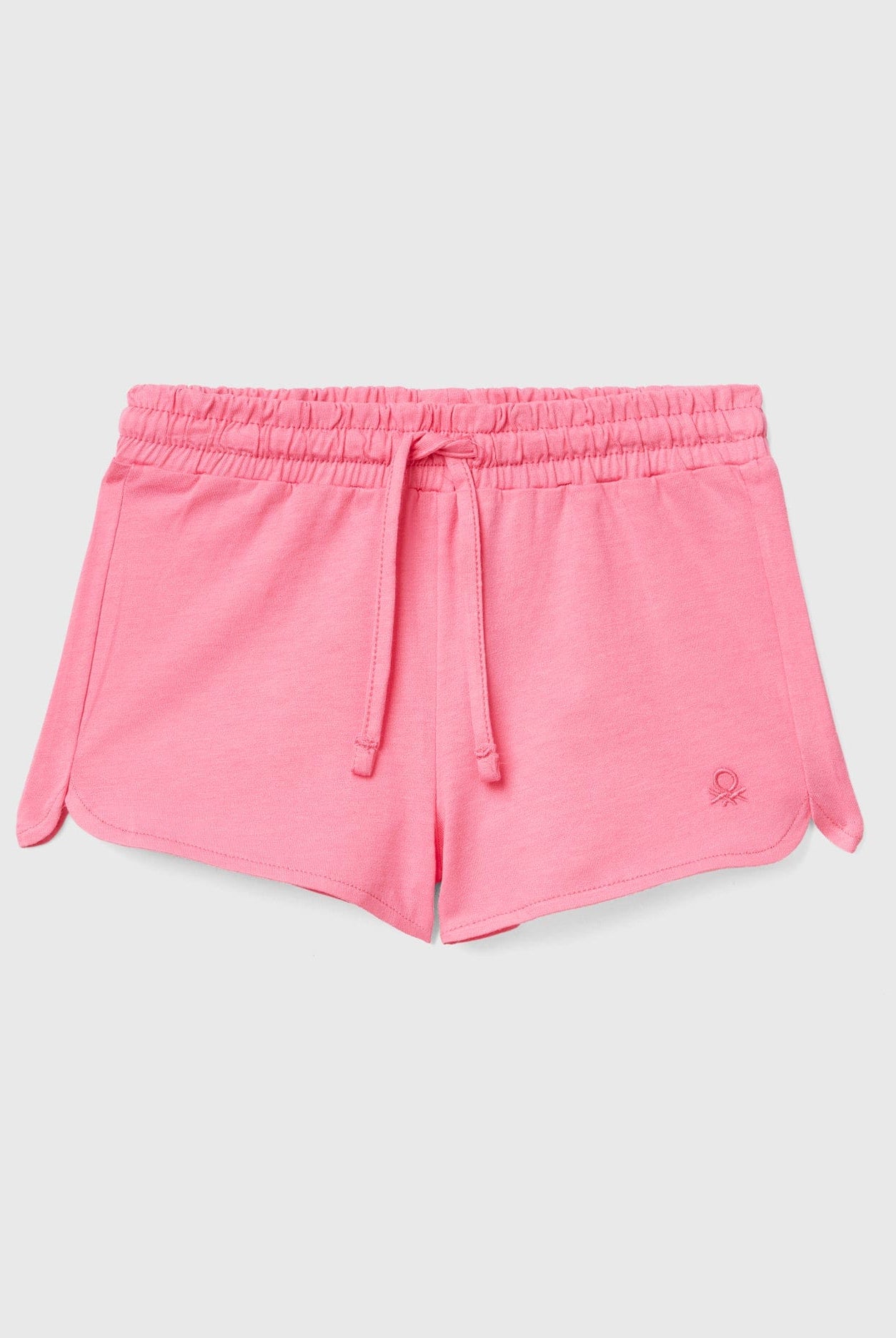 يونايتد كولورز اوف بينيتون شورت بناتي من القطن العضوي برباط عالخصر