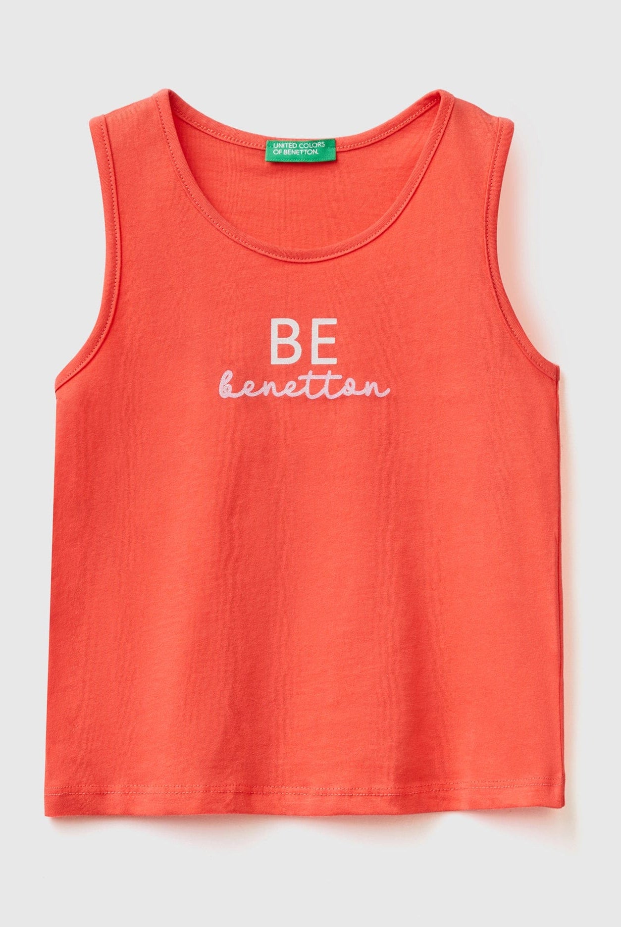 يونايتد كولورز اوف بينيتون قميص قطن عضوي بدون أكمام بناتي