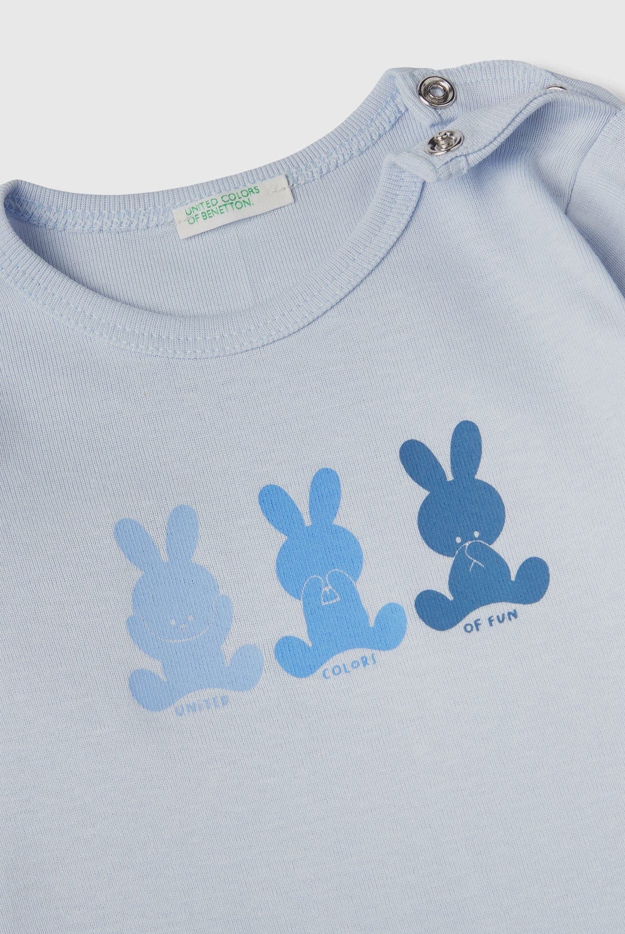 يونايتد كولورز اوف بينيتون تيشيرت قطن عضوي 100% بأكمام طويلة رضع أطفالي