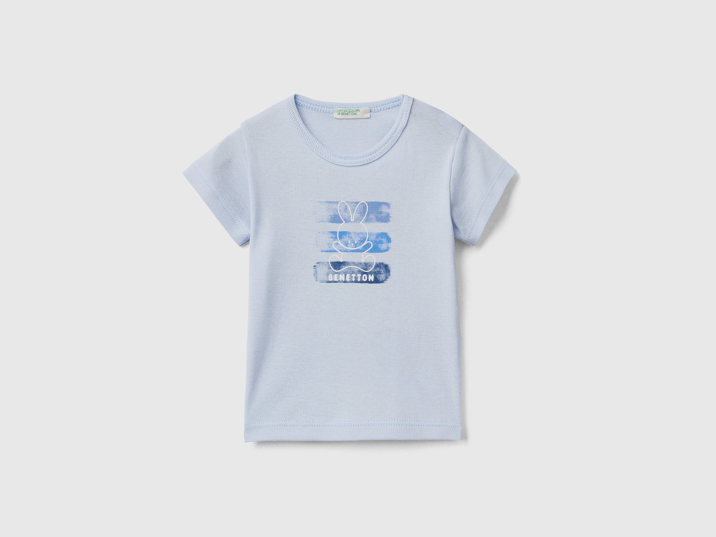 يونايتد كولورز اوف بينيتون تي شيرت من القطن العضوي 100% رضع أطفالي