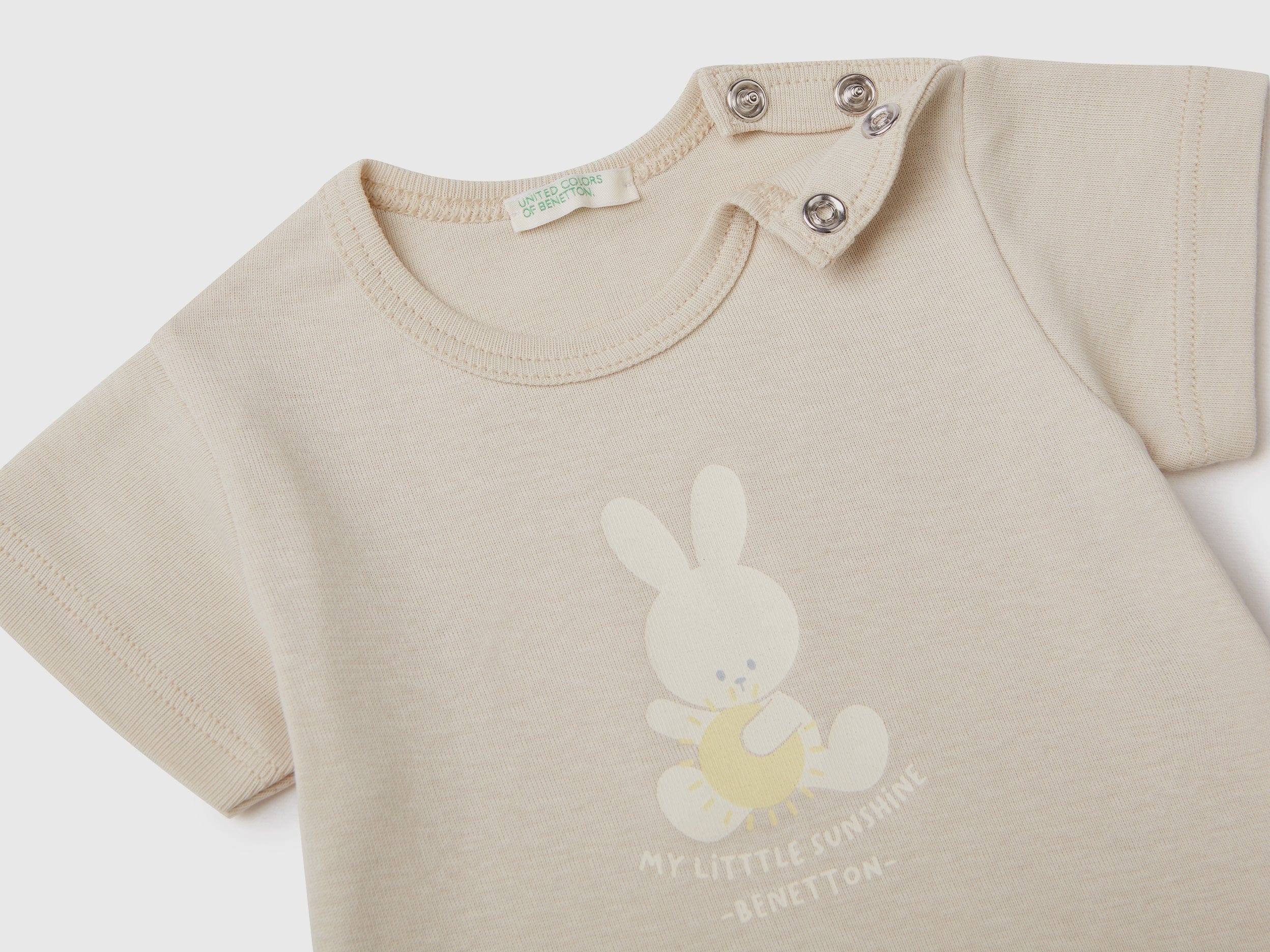 يونايتد كولورز اوف بينيتون تي شيرت من القطن العضوي 100% رضع أطفالي