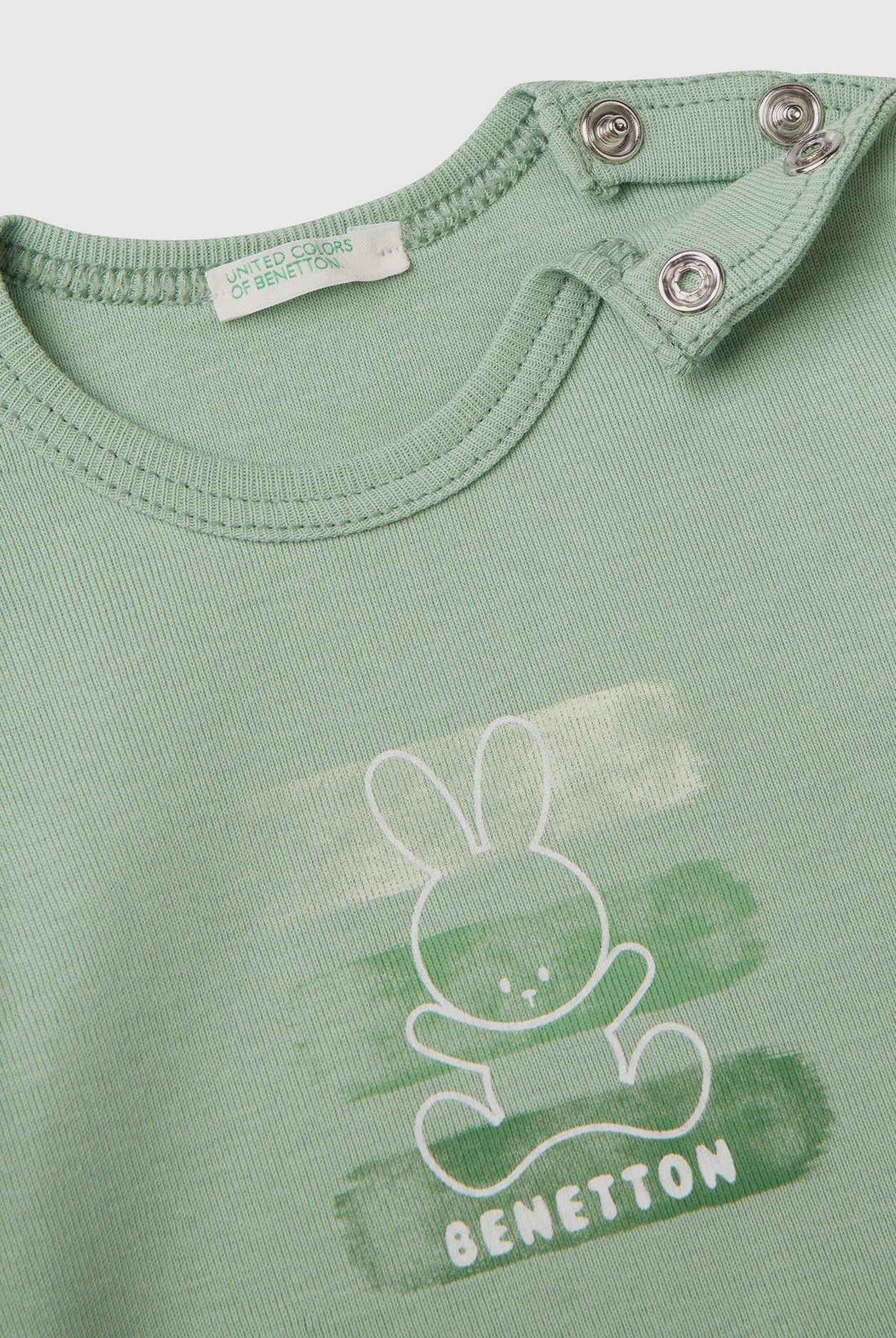 يونايتد كولورز اوف بينيتون تي شيرت من القطن العضوي 100% رضع أطفالي