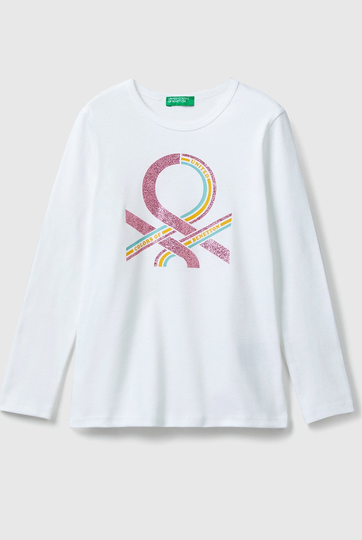 يونايتد كولورز اوف بينيتون تيشيرت اطفالي بأكمام طويلة وطباعة براقة