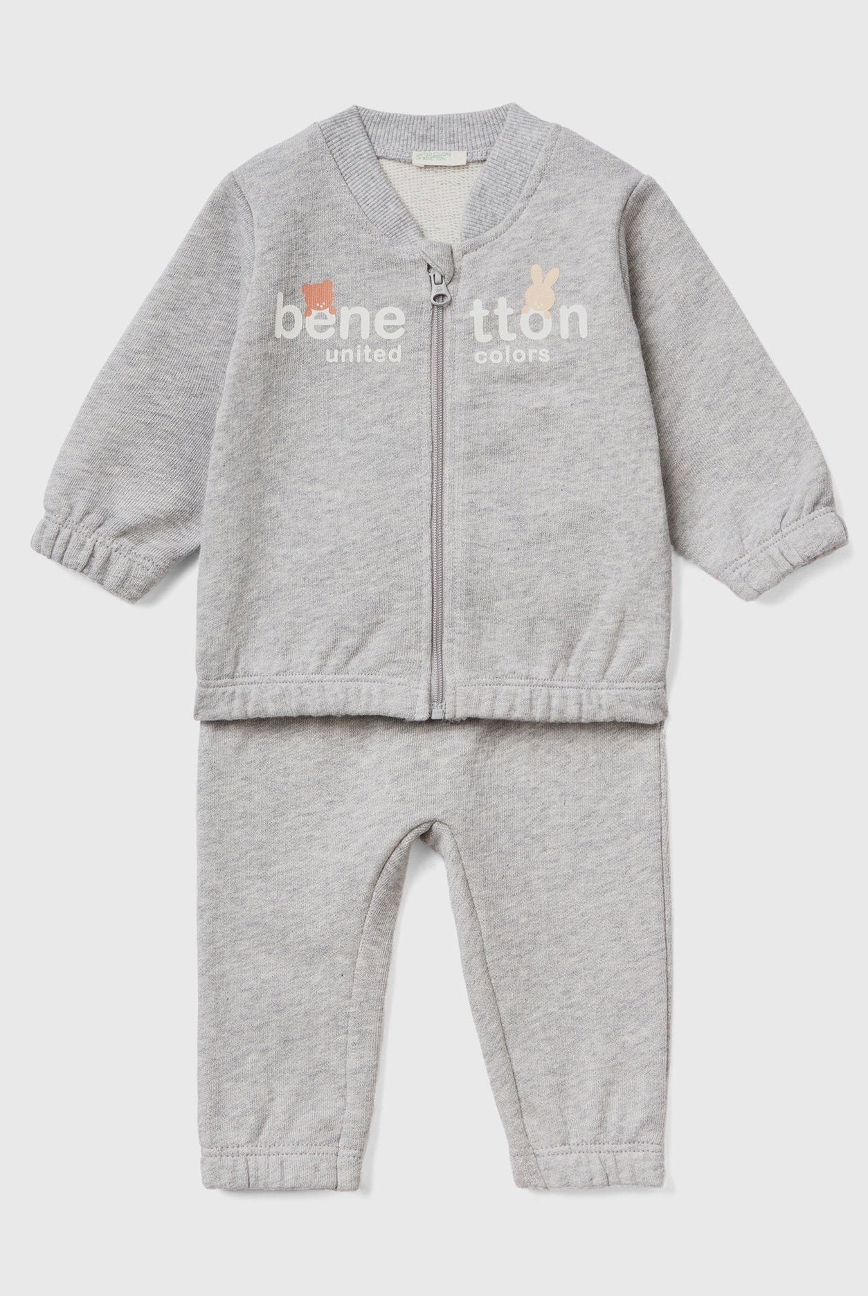 يونايتد كولورز اوف بينيتون طقم رياضي سويت شيرت بسحاب وبنطلون رضع أطفال