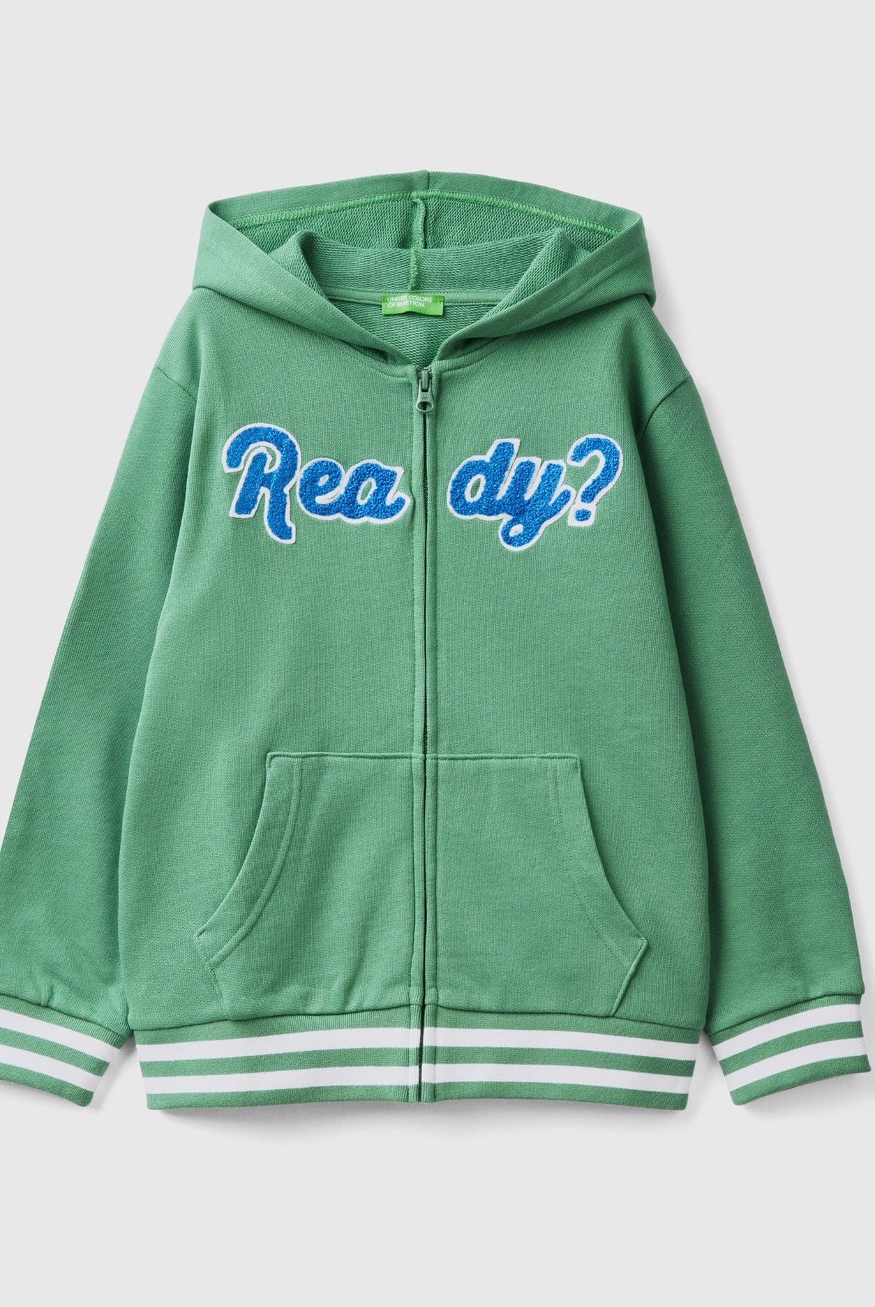 يونايتد كولورز اوف بينيتون هودي اطفال بسحاب وتطريز