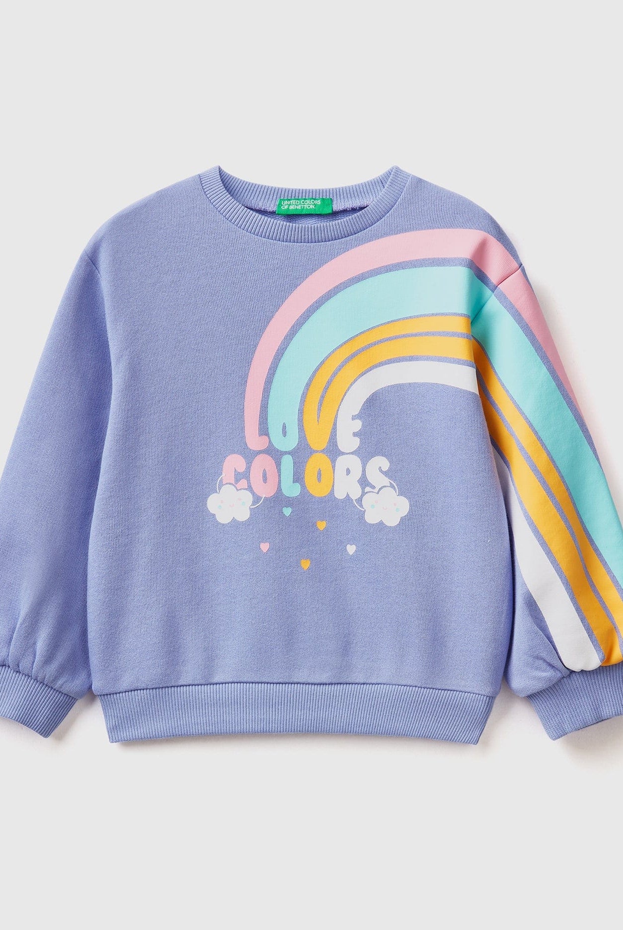 يونايتد كولورز اوف بينيتون سويت شيرت بطبعة قوس قزح بناتي