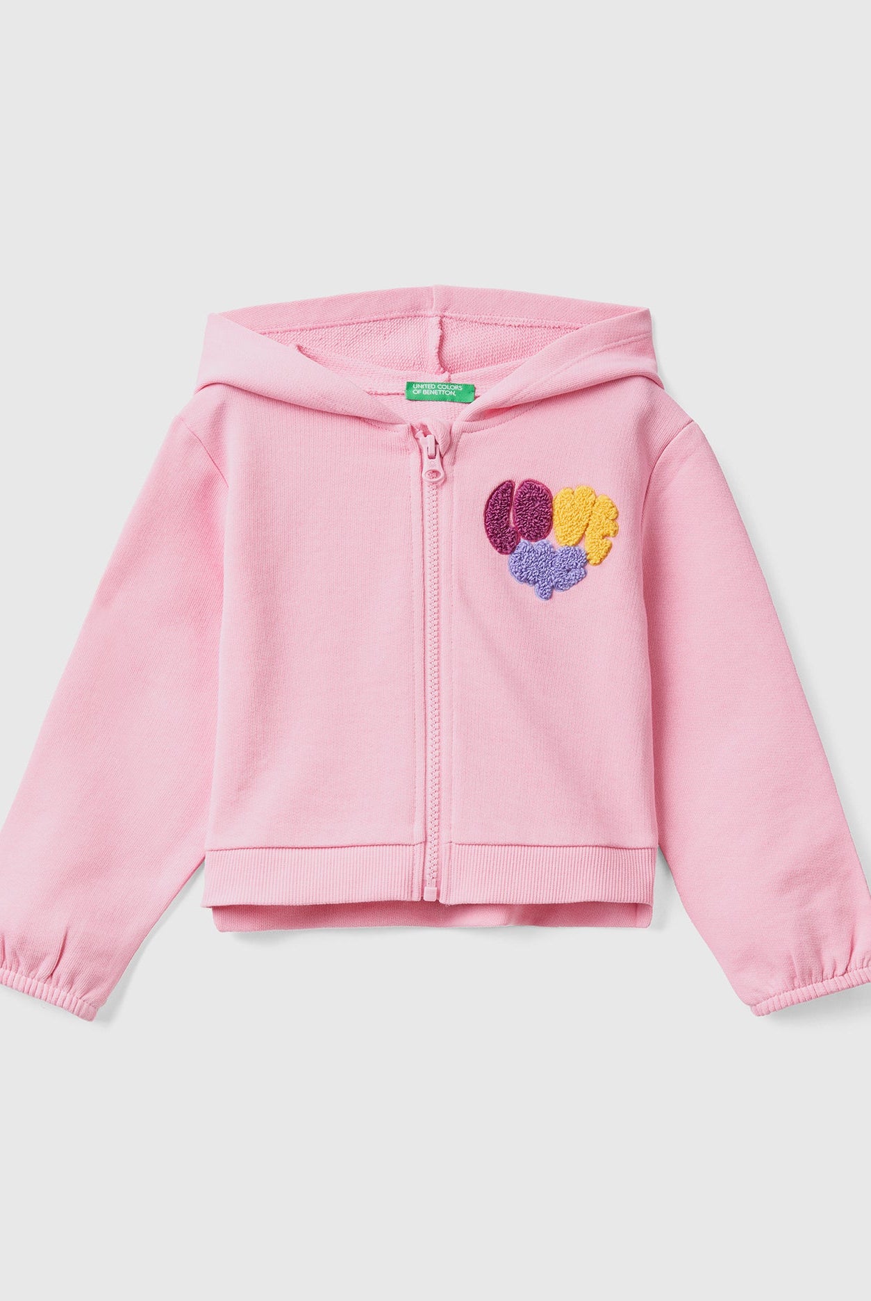يونايتد كولورز اوف بينيتون هودي مقصوص مع تطريز بناتي