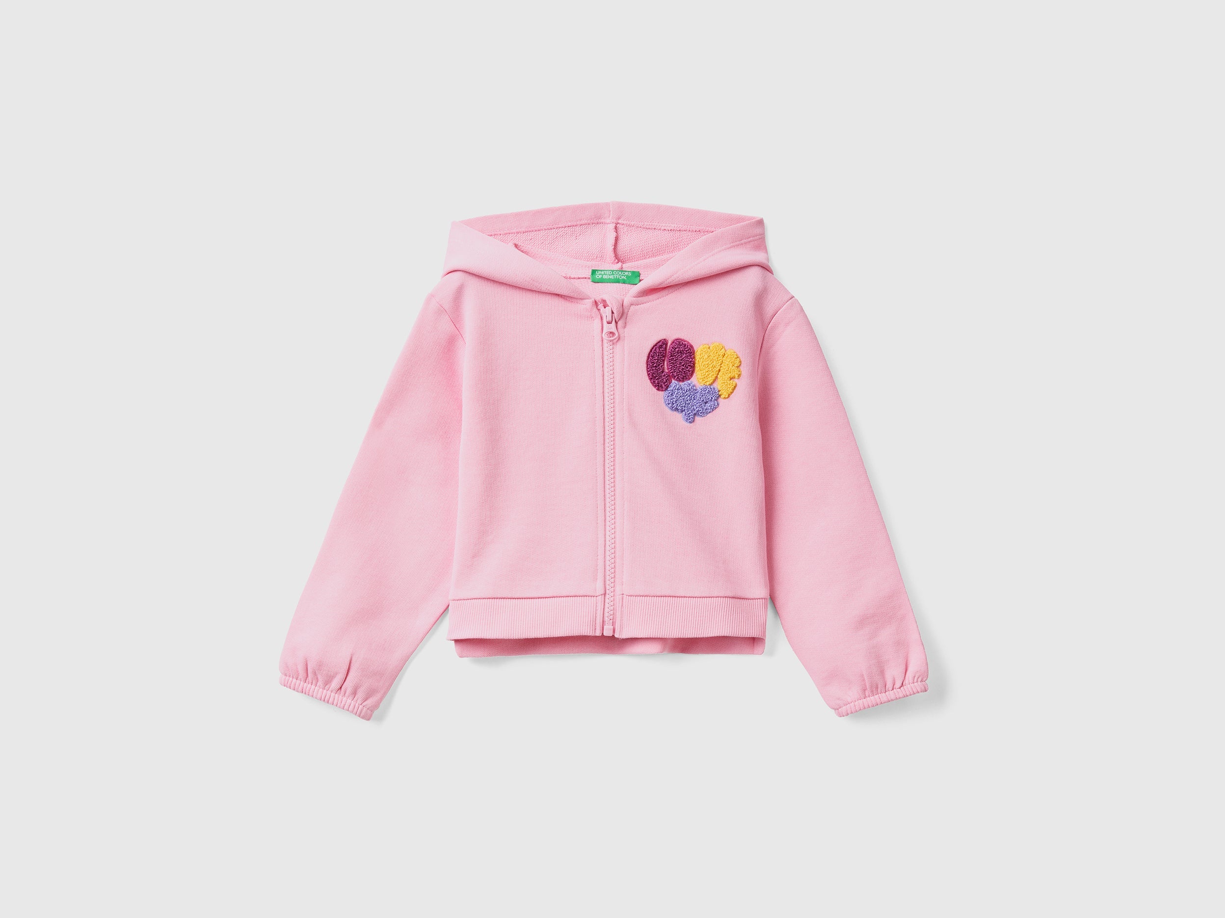 يونايتد كولورز اوف بينيتون هودي مقصوص مع تطريز بناتي