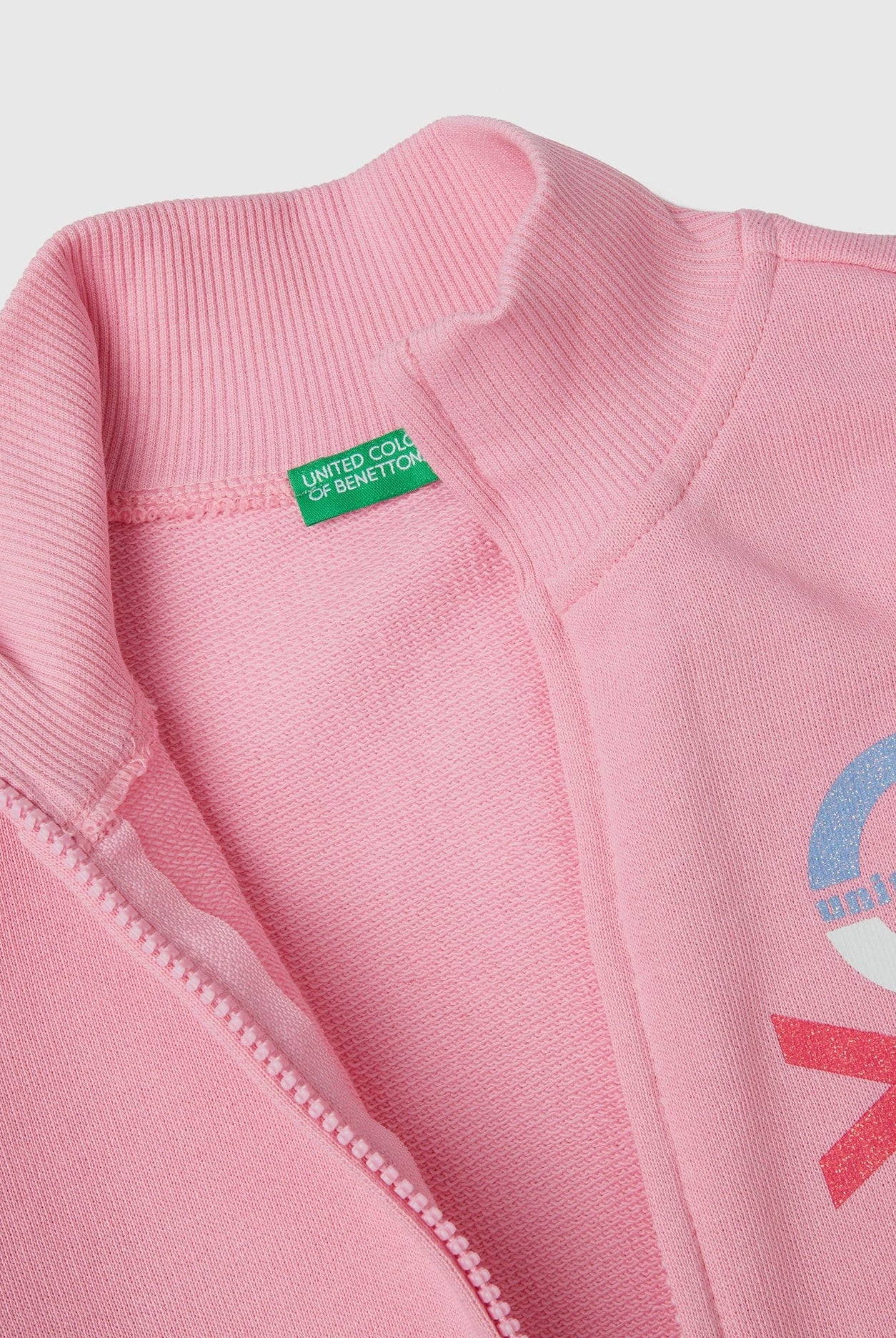 يونايتد كولورز اوف بينيتون سترة بسحاب وياقة أطفالي