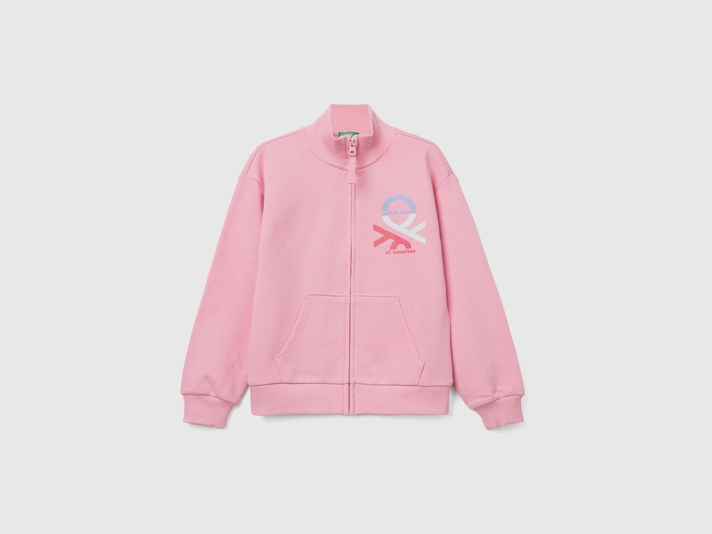 يونايتد كولورز اوف بينيتون سترة بسحاب وياقة أطفالي