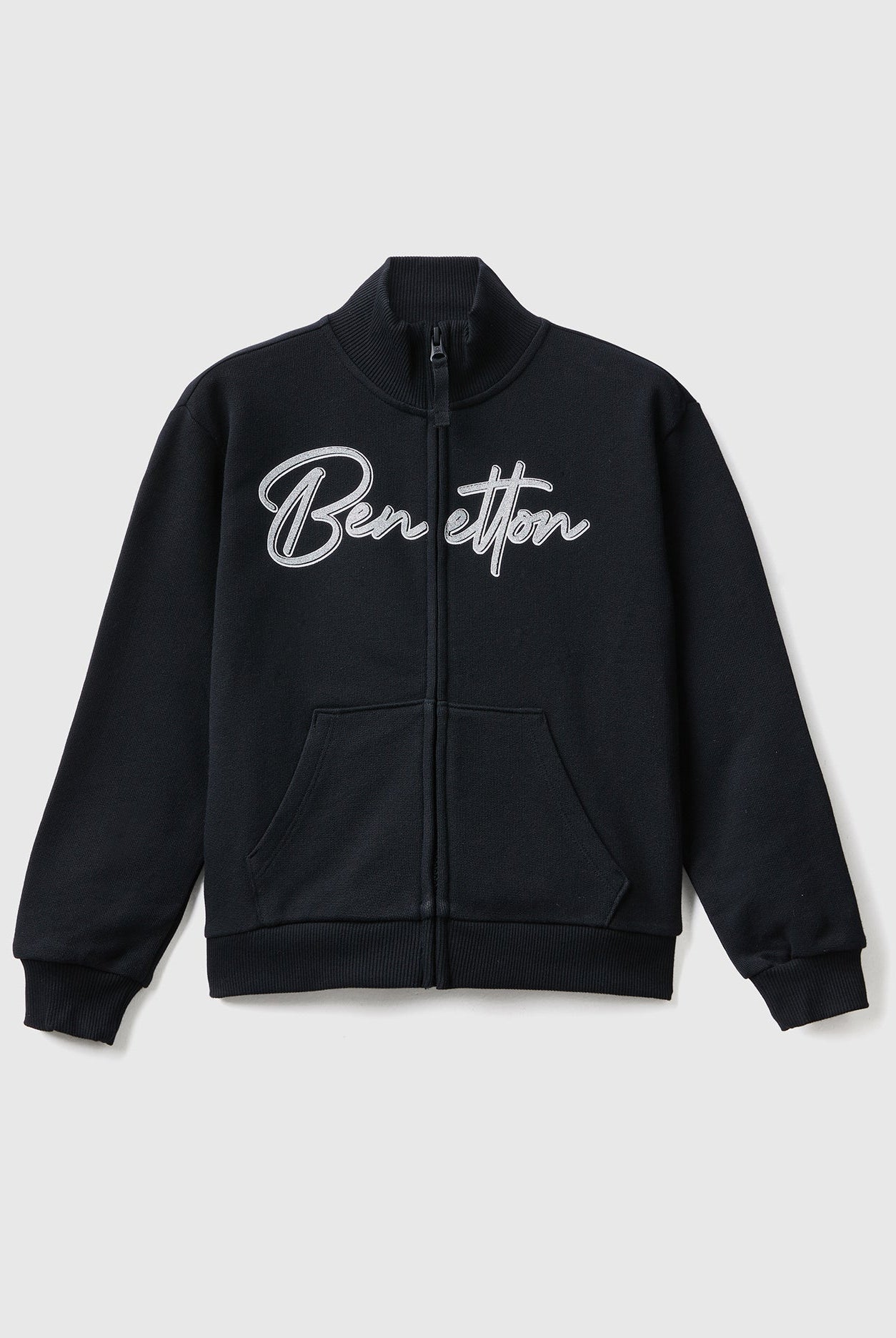 يونايتد كولورز اوف بينيتون سترة بسحاب وياقة أطفالي