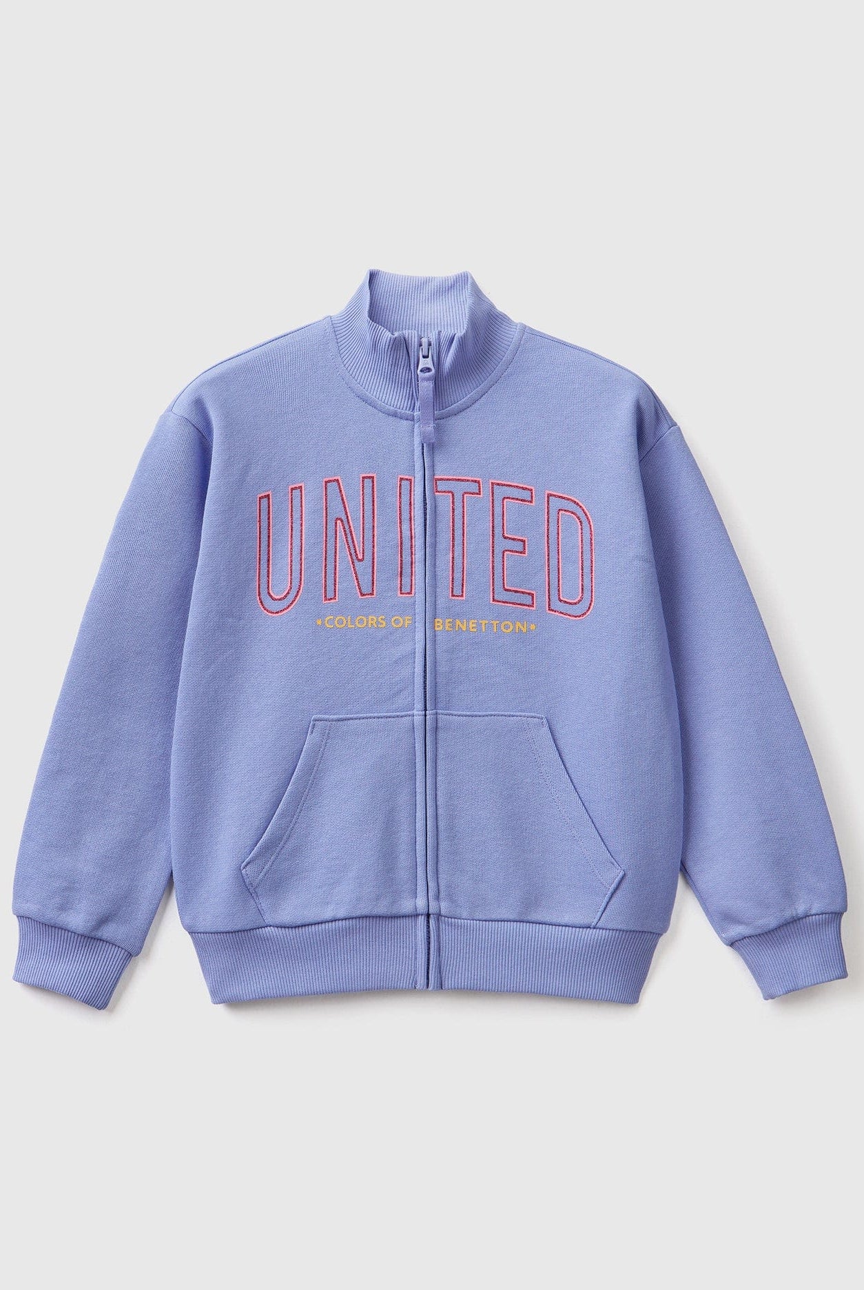 يونايتد كولورز اوف بينيتون سترة بسحاب وياقة أطفالي