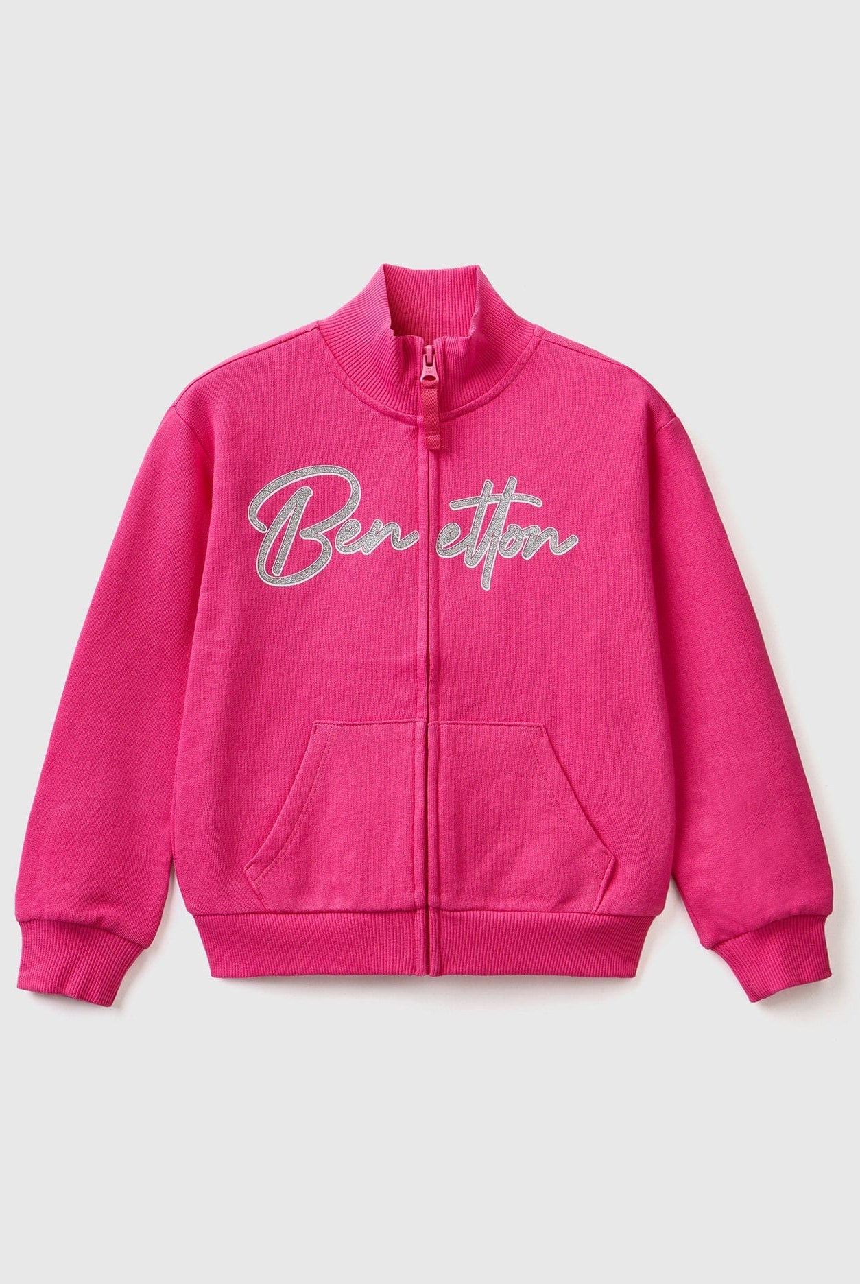 يونايتد كولورز اوف بينيتون سترة بسحاب وياقة أطفالي