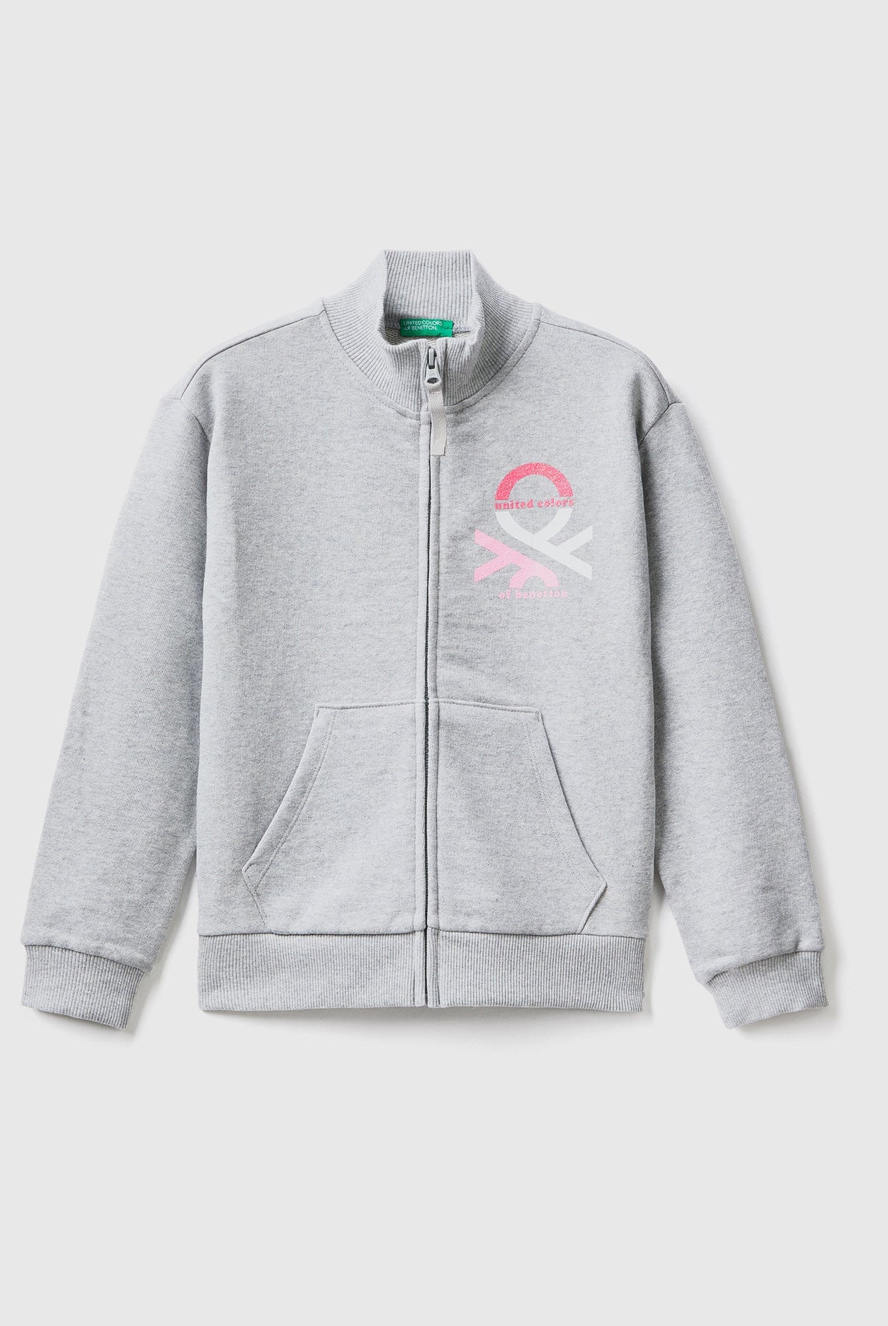 يونايتد كولورز اوف بينيتون سترة بسحاب وياقة أطفالي