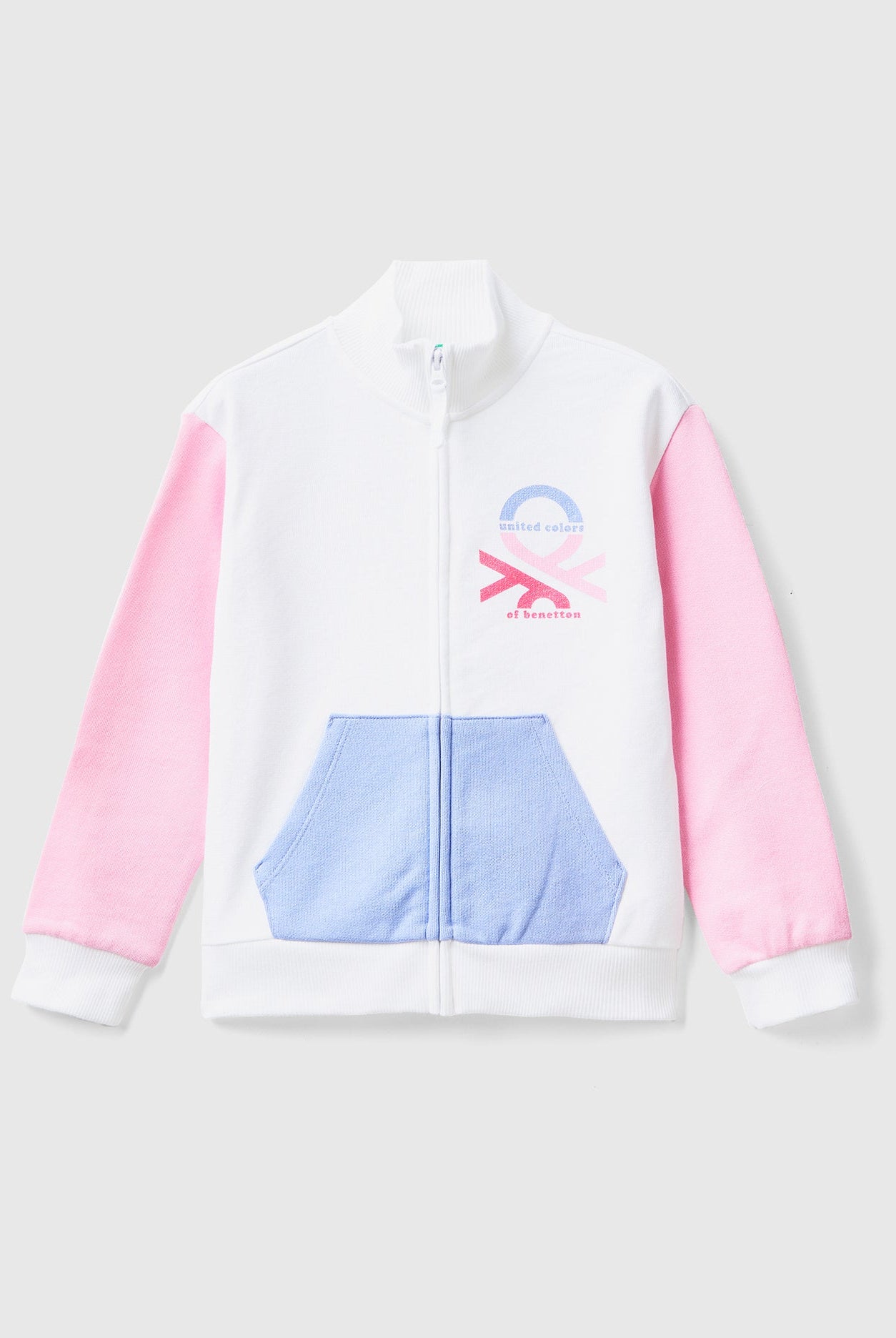 يونايتد كولورز اوف بينيتون سترة بسحاب وياقة أطفالي