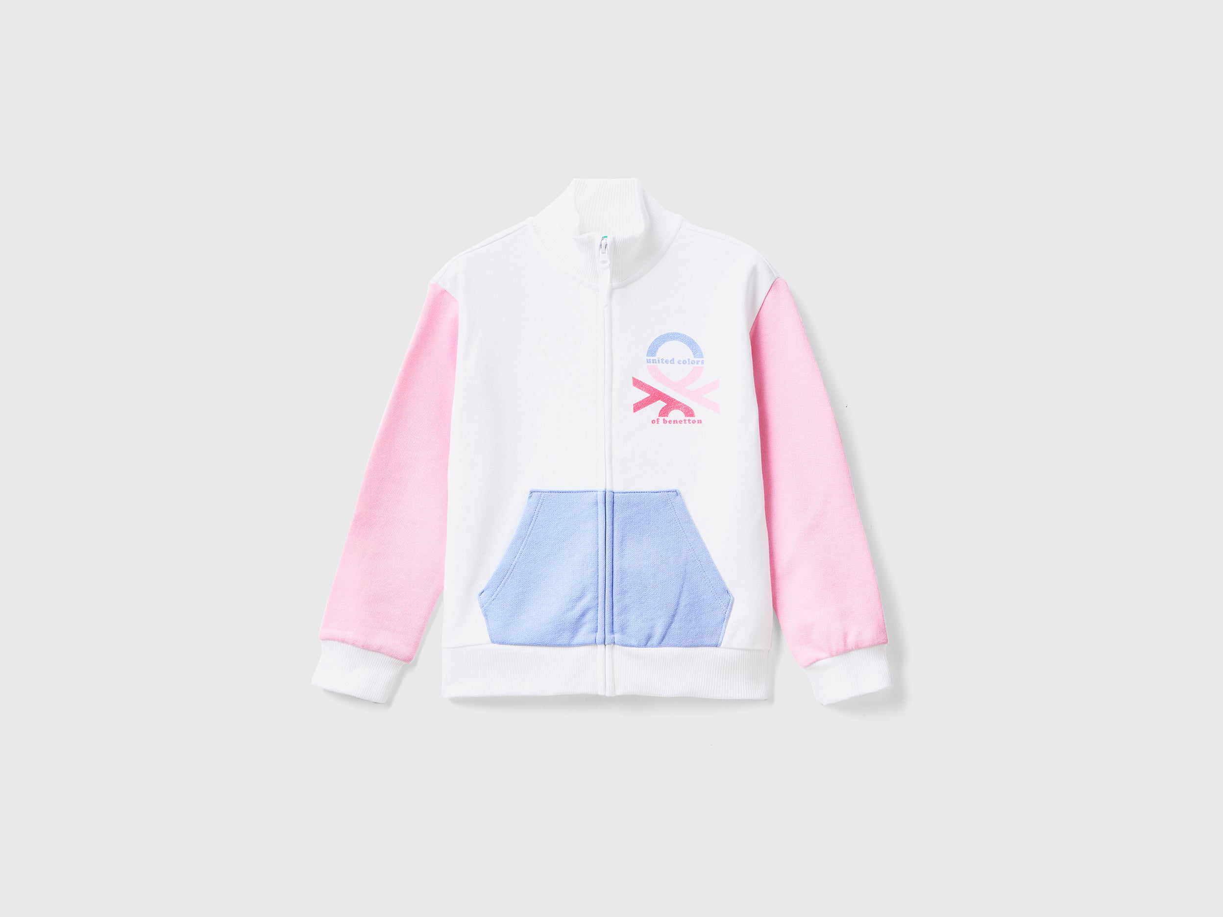 يونايتد كولورز اوف بينيتون سترة بسحاب وياقة أطفالي