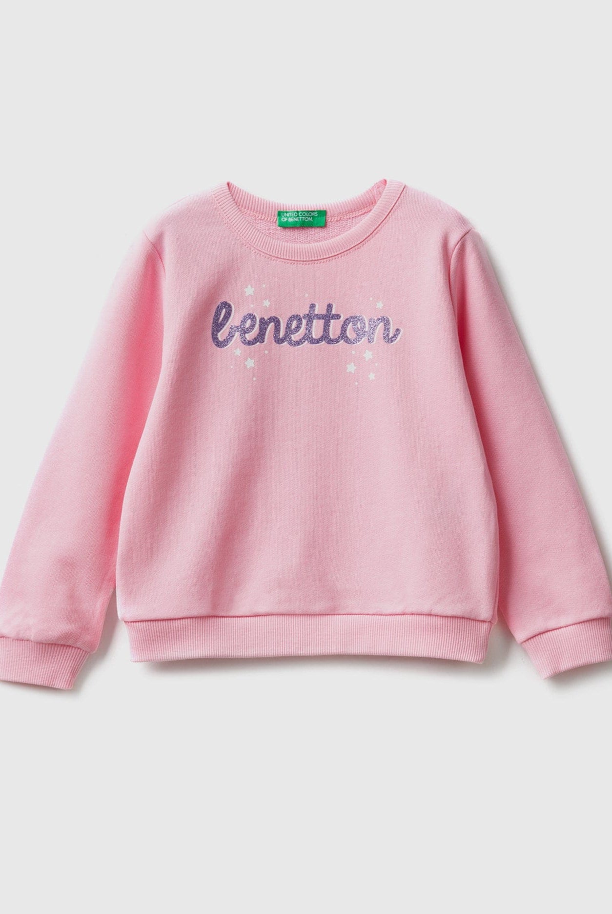 يونايتد كولورز اوف بينيتون سويت شيرت قطن بطباعة لامعة بناتي