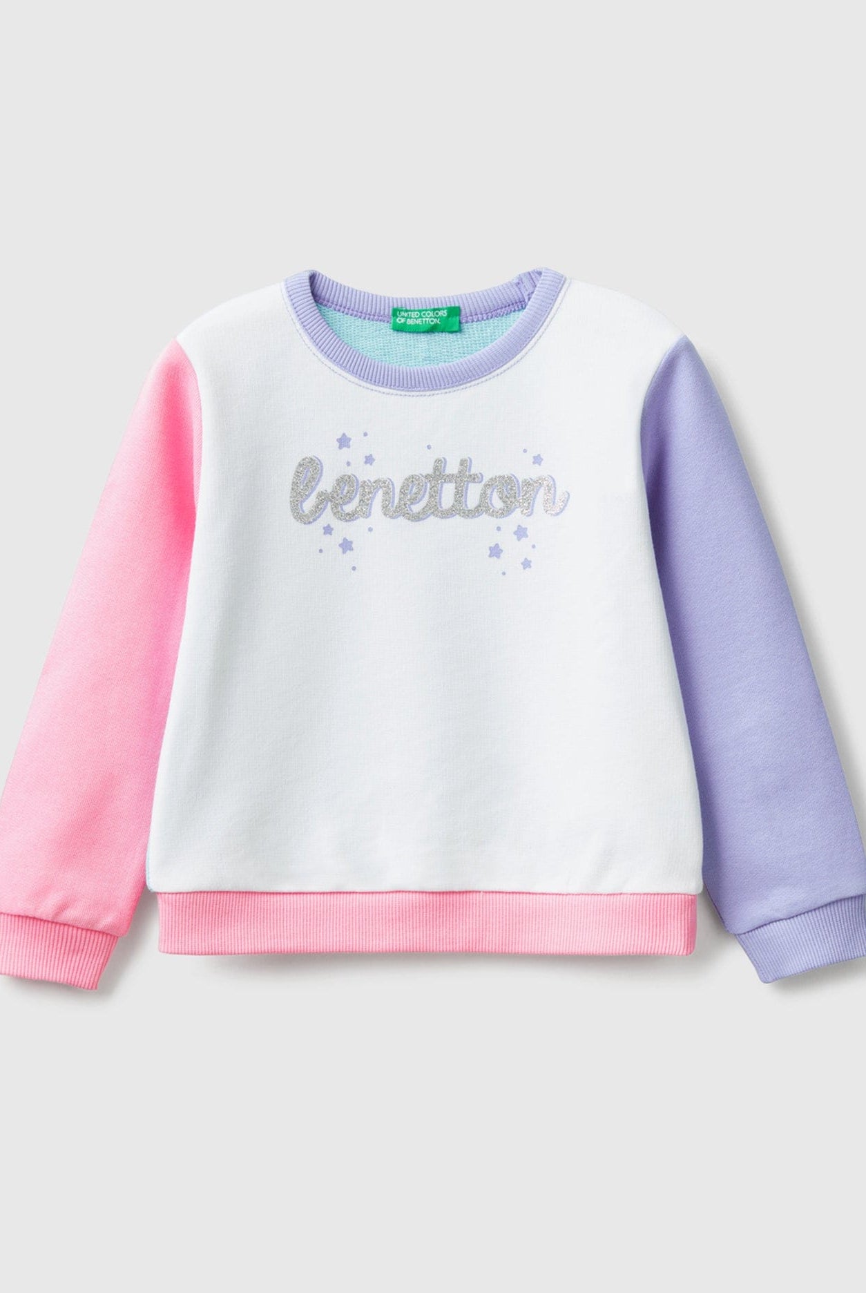 يونايتد كولورز اوف بينيتون سويت شيرت قطن بطباعة لامعة بناتي