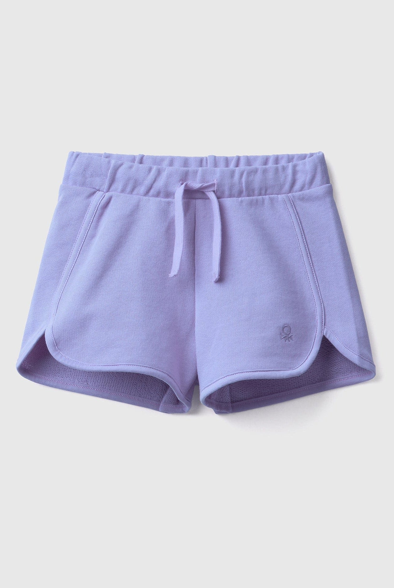 يونايتد كولورز اوف بينيتون شورت قطن عضوي 100% سادة برباط لون موحد بناتي