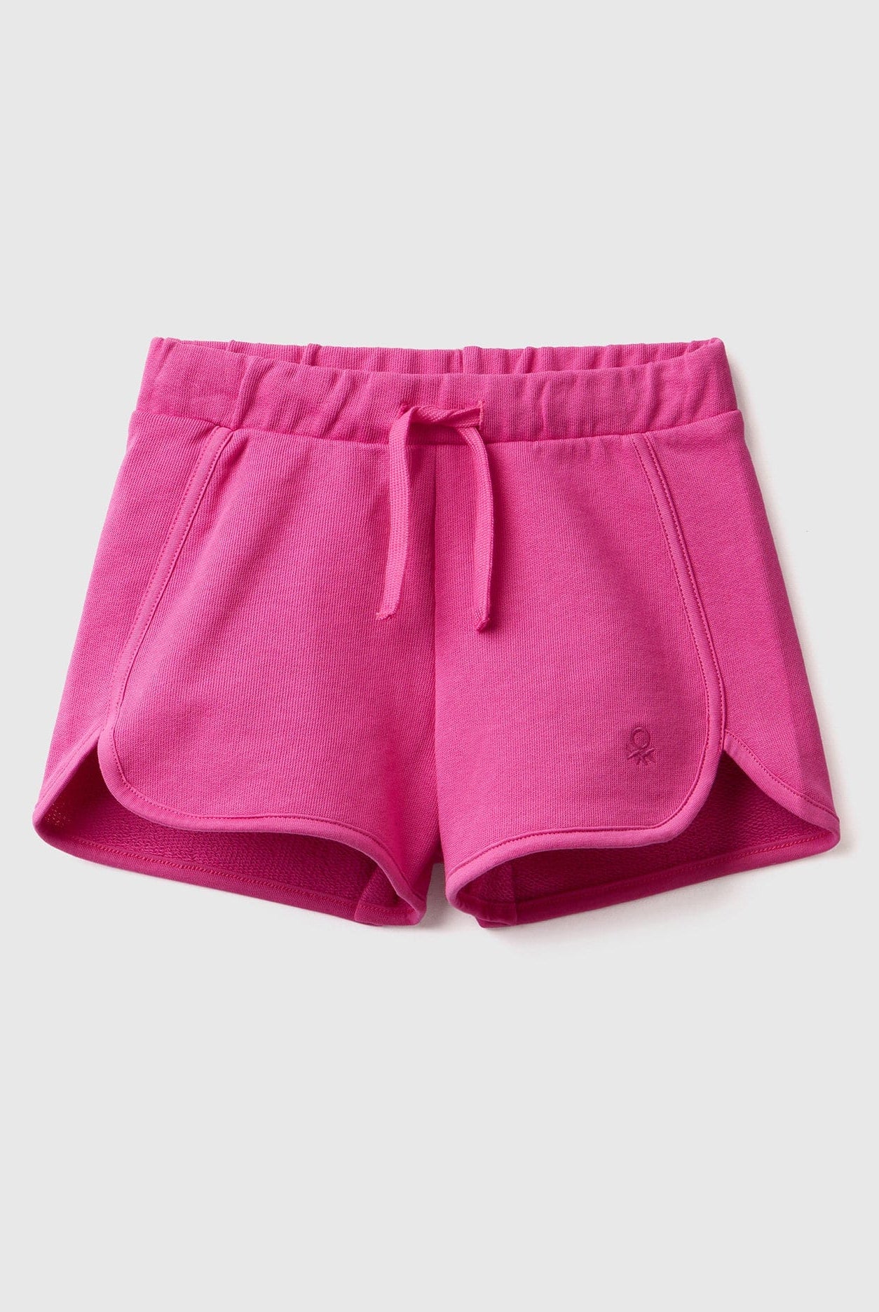 يونايتد كولورز اوف بينيتون شورت قطن عضوي 100% سادة برباط لون موحد بناتي